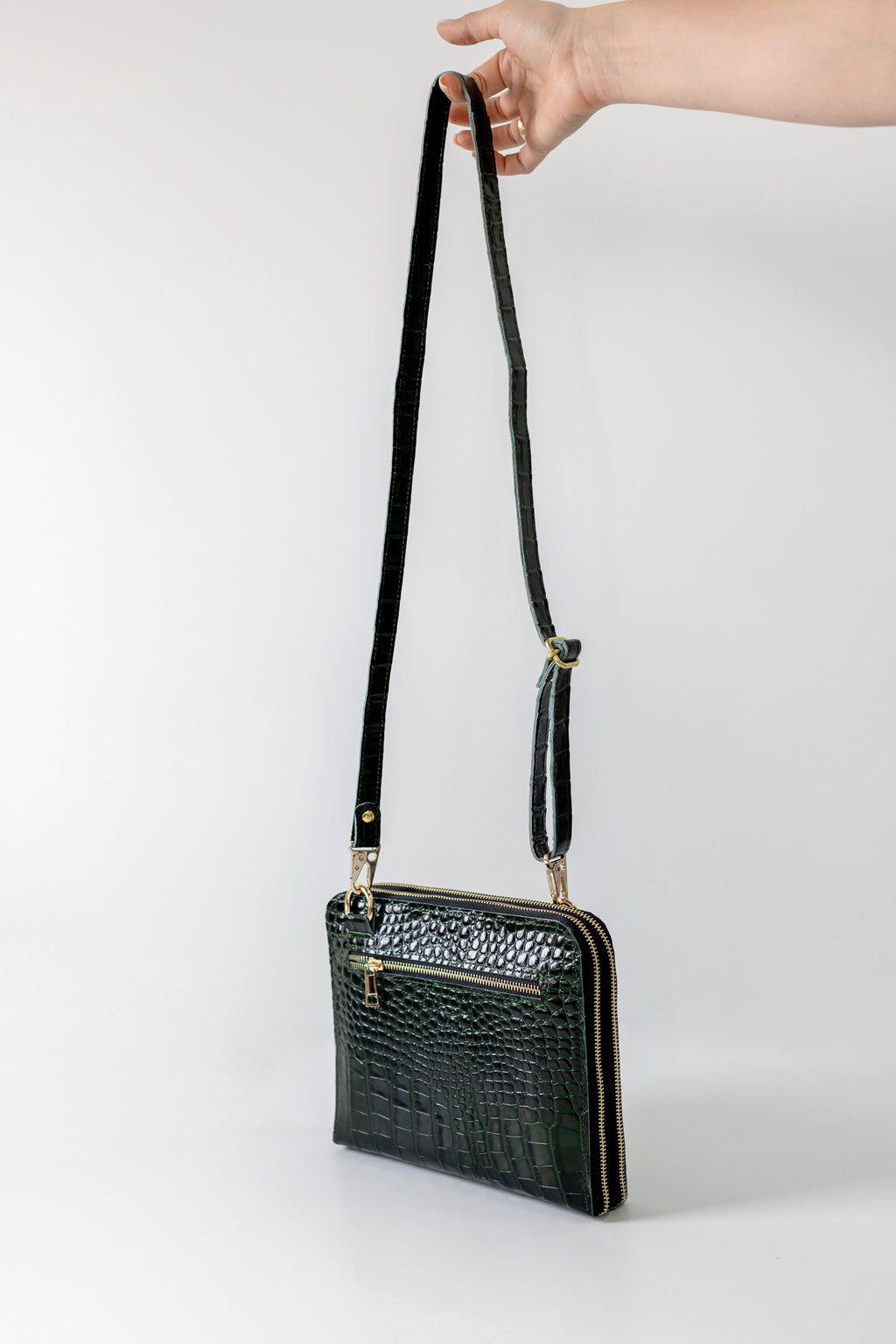 Bag'planner. Double zippered leather planner organizer A5.