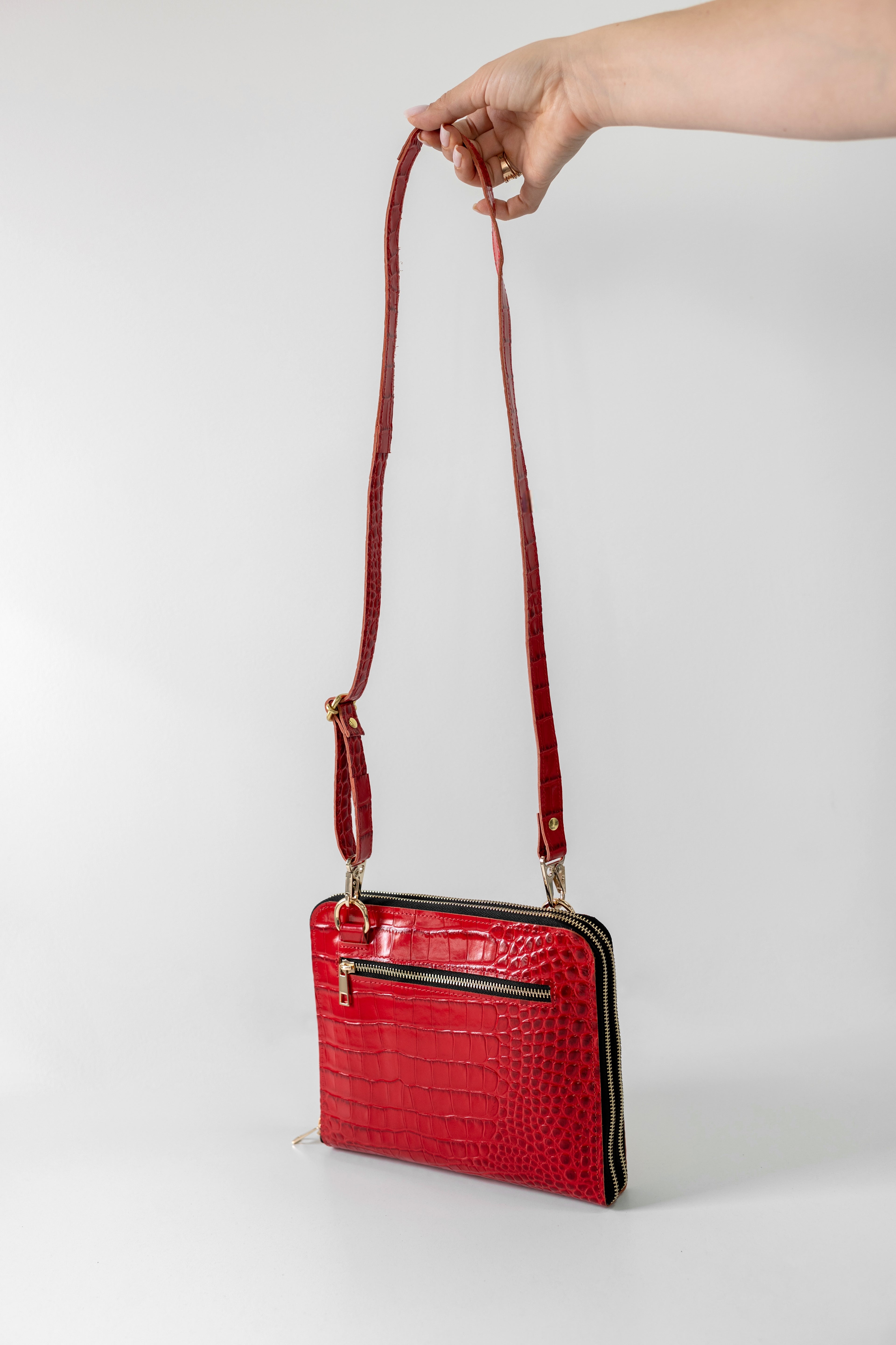 Cyprus, Limassol. Bag'planner. Double zippered leather planner organizer A5.