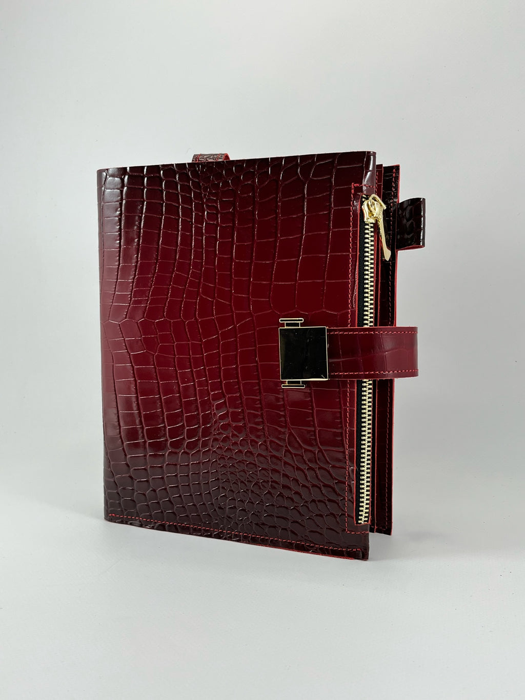 Cyprus, Limassol. Ombré black and red leather planner A5