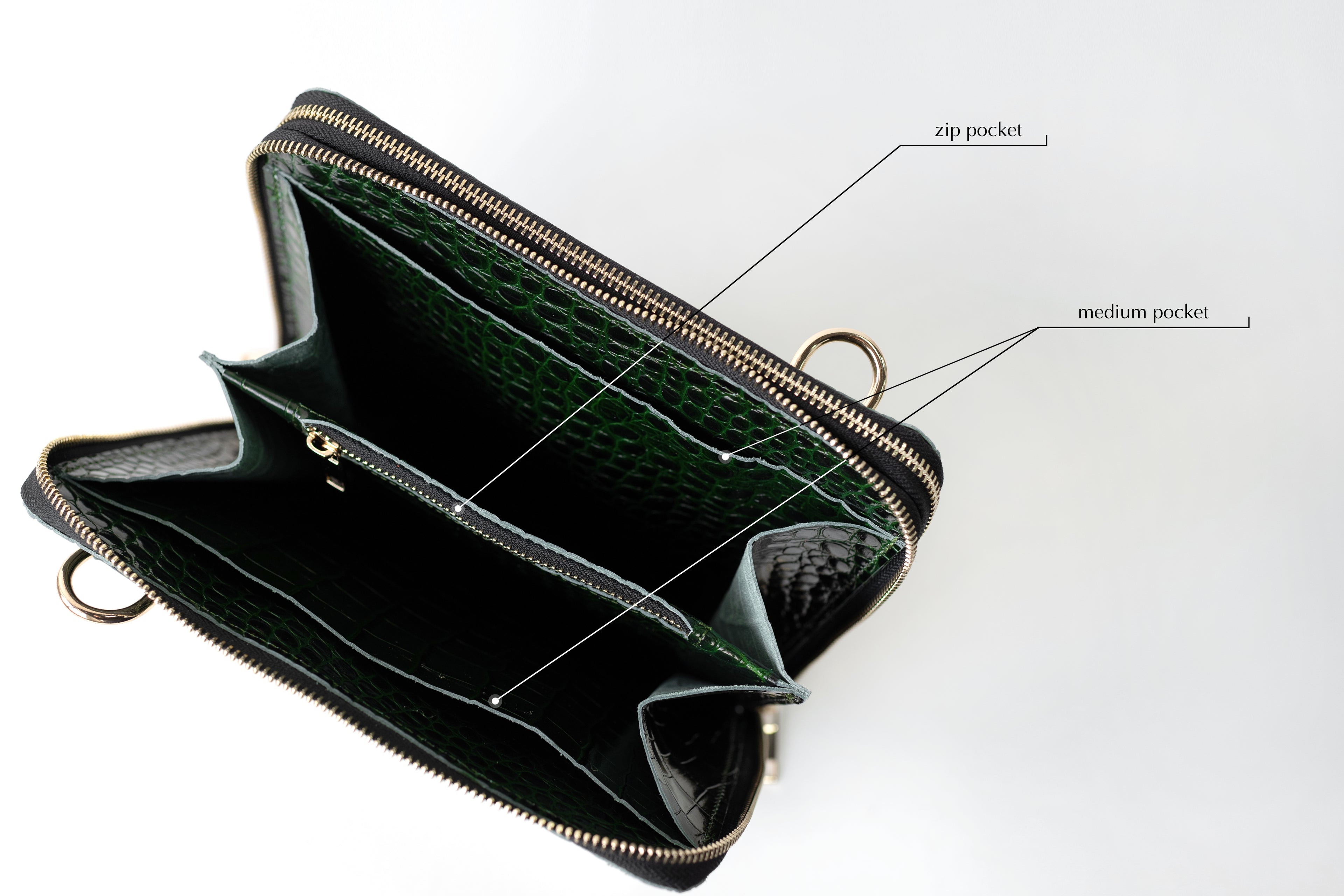 Bag'planner. Double zippered leather planner organizer A5.