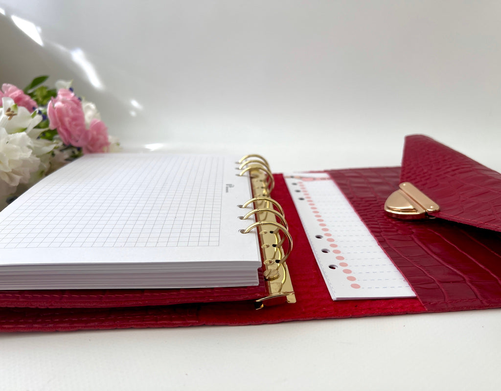 Cyprus, Limassol. Red leather planner A5.