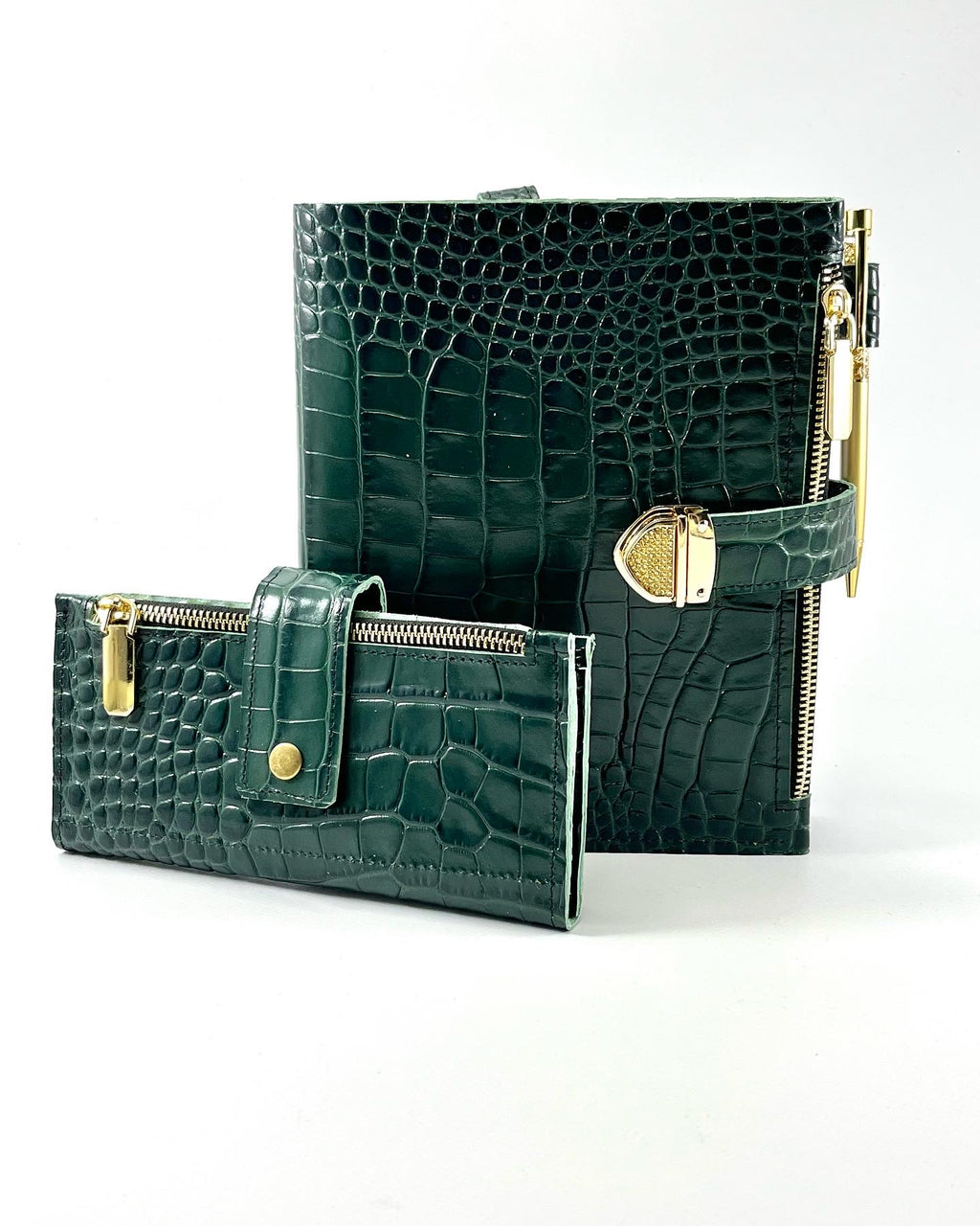 Cyprus, Limassol Green leather planner A5