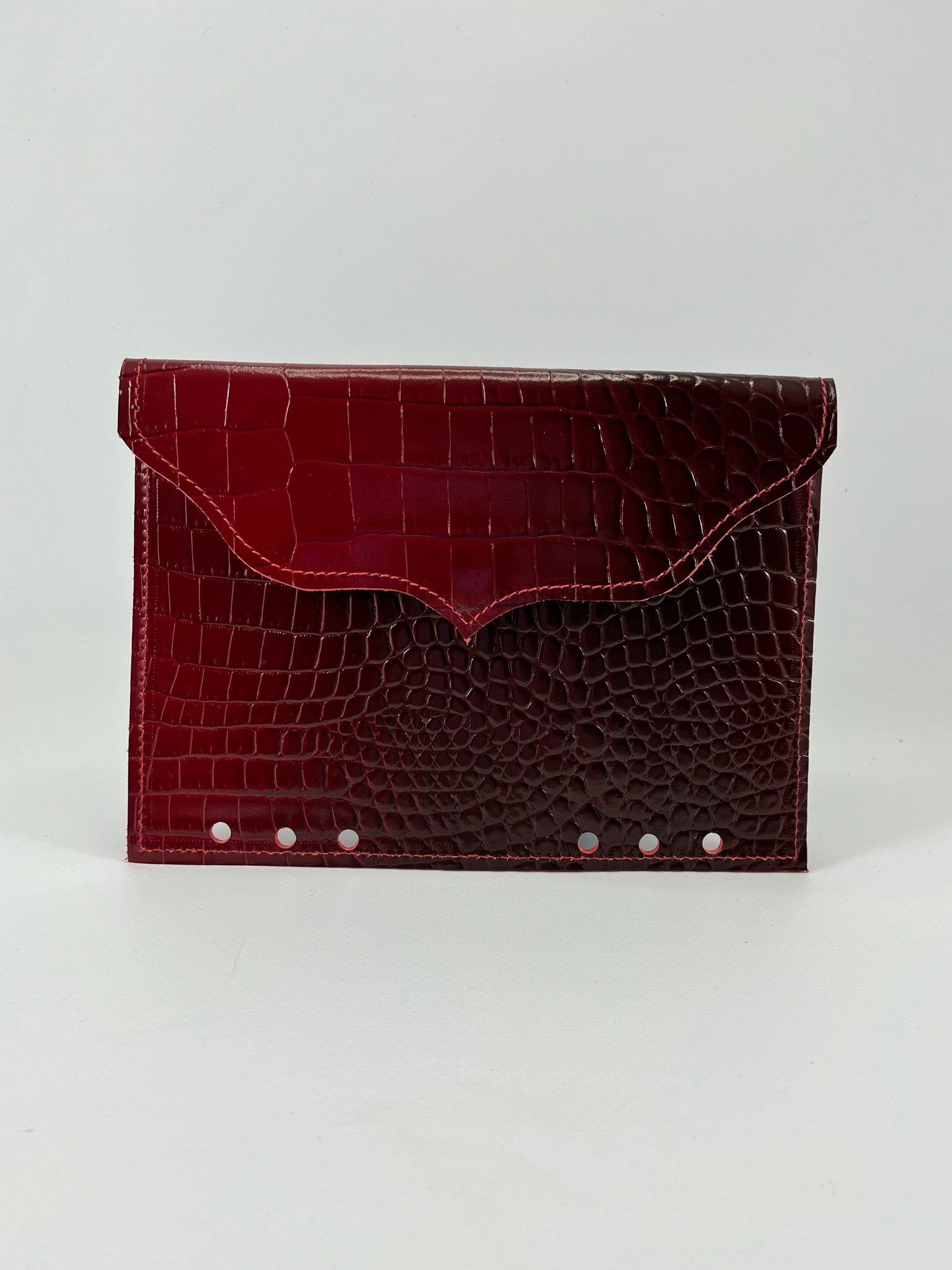 Cyprus, Limassol. Ombré black and red leather planner A5
