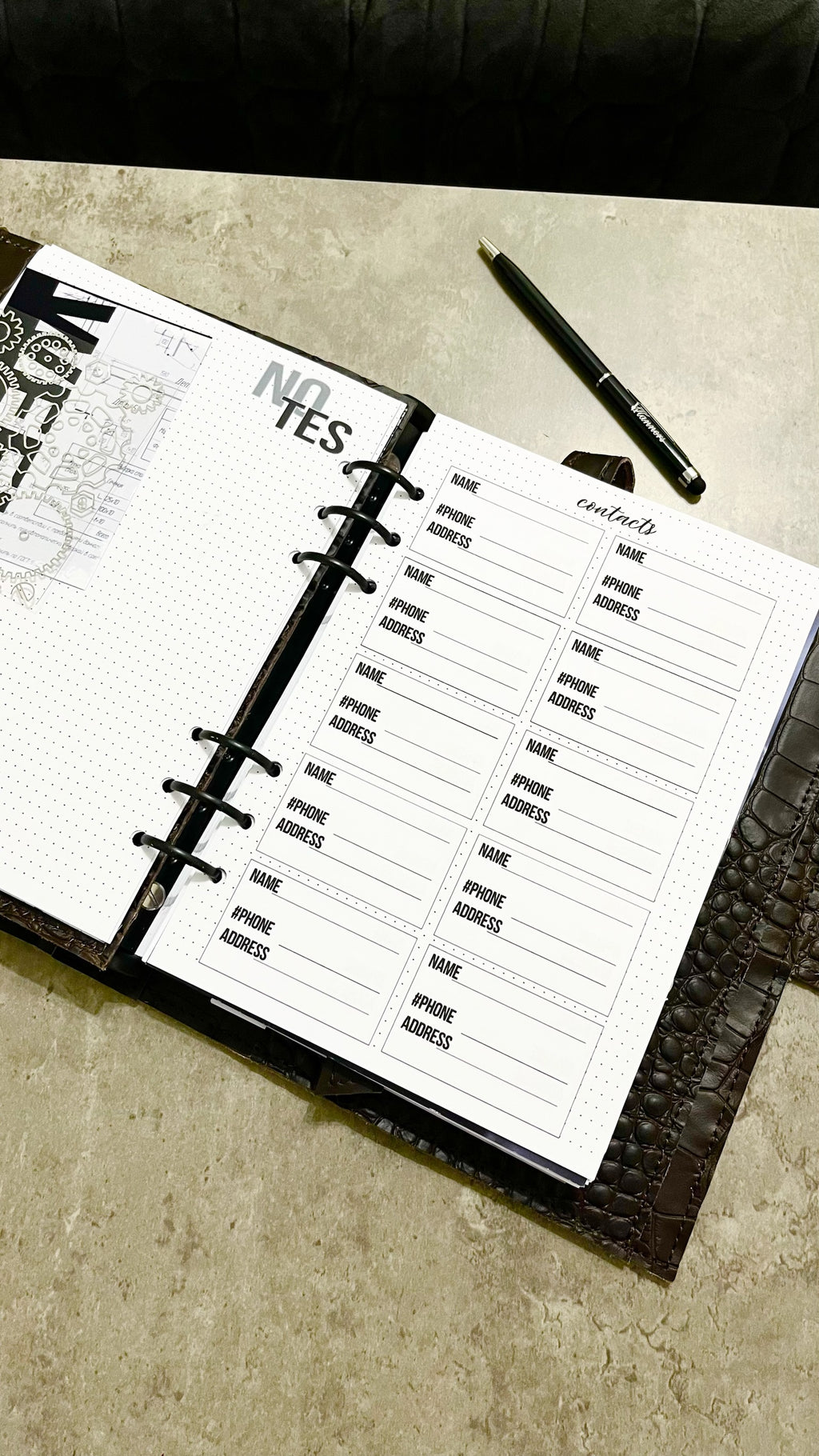 Cyprus, Limassol. Brown leather planner A5. Perfect gift for him.