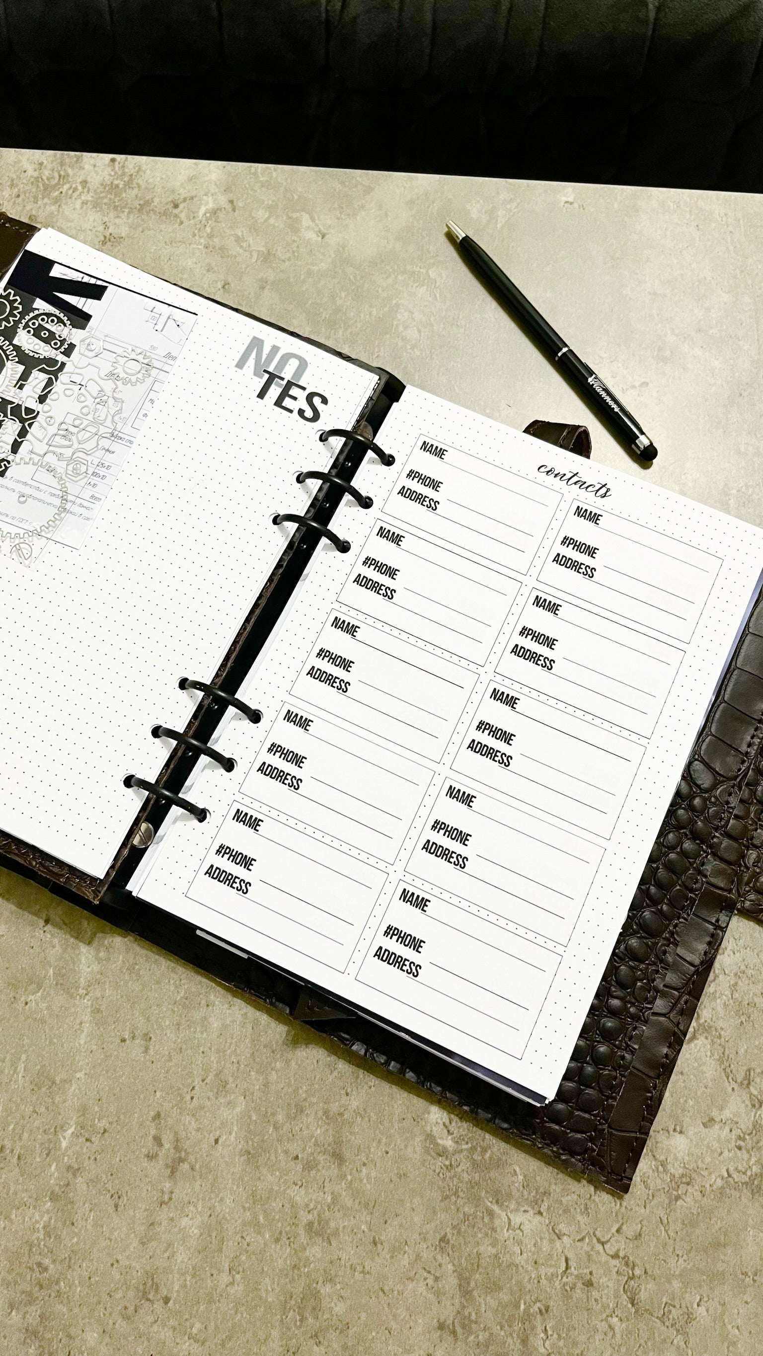 Cyprus, Limassol. Brown leather planner A5. Perfect gift for him.