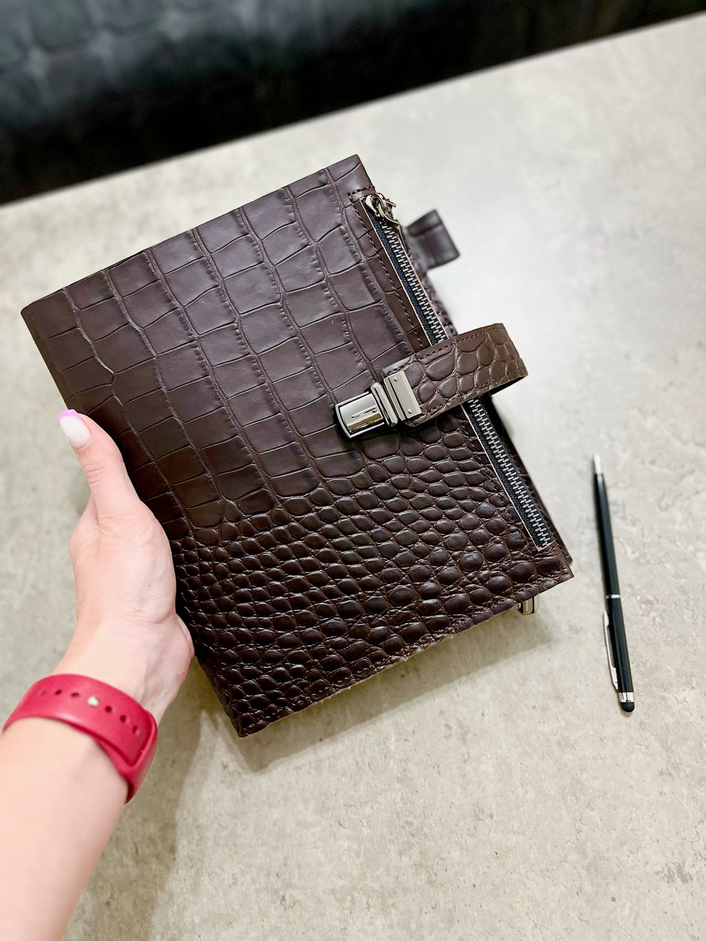 Cyprus, Limassol. Brown leather planner A5. Perfect gift for him.