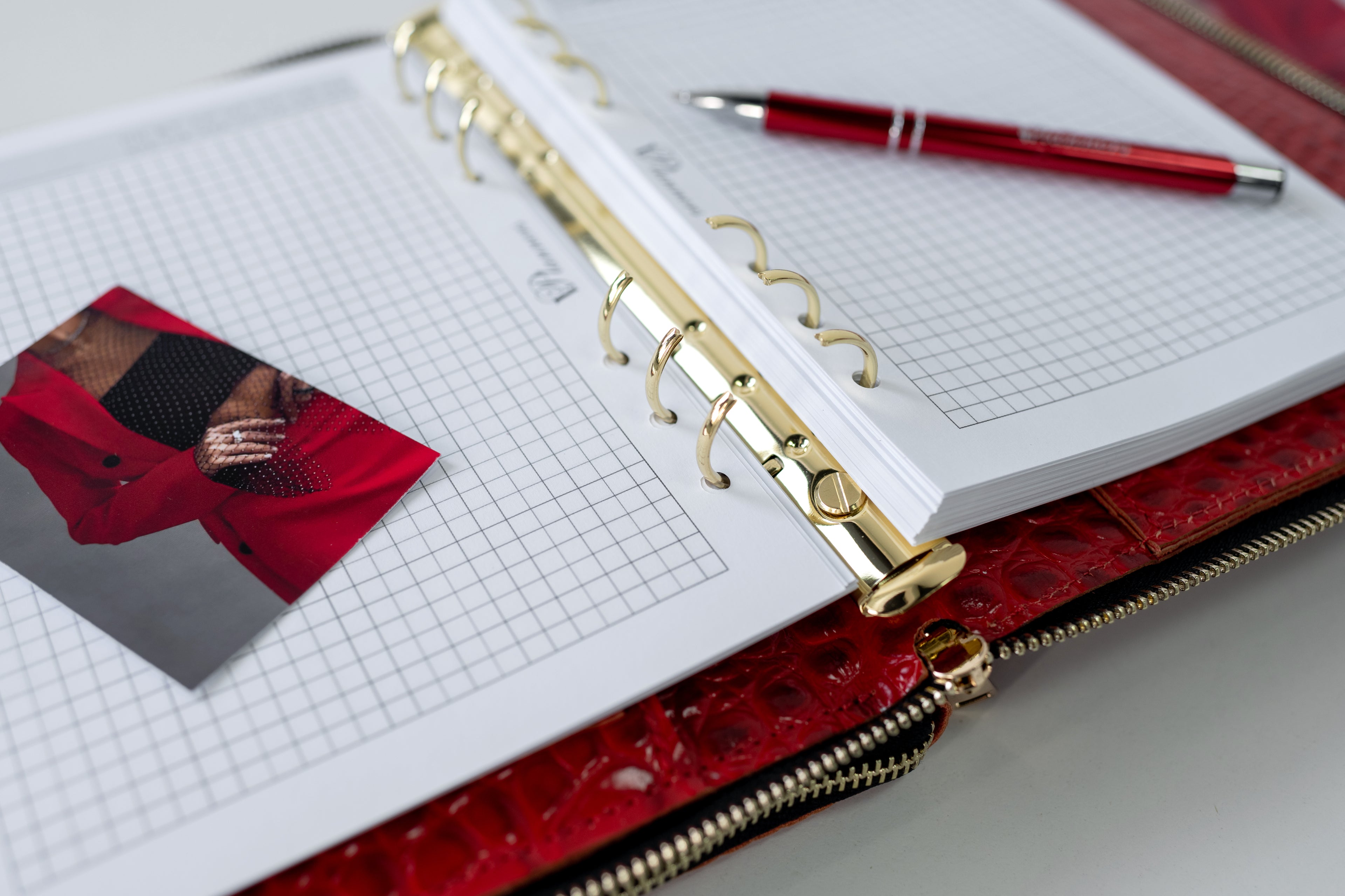 Cyprus, Limassol. Bag'planner. Double zippered leather planner organizer A5.
