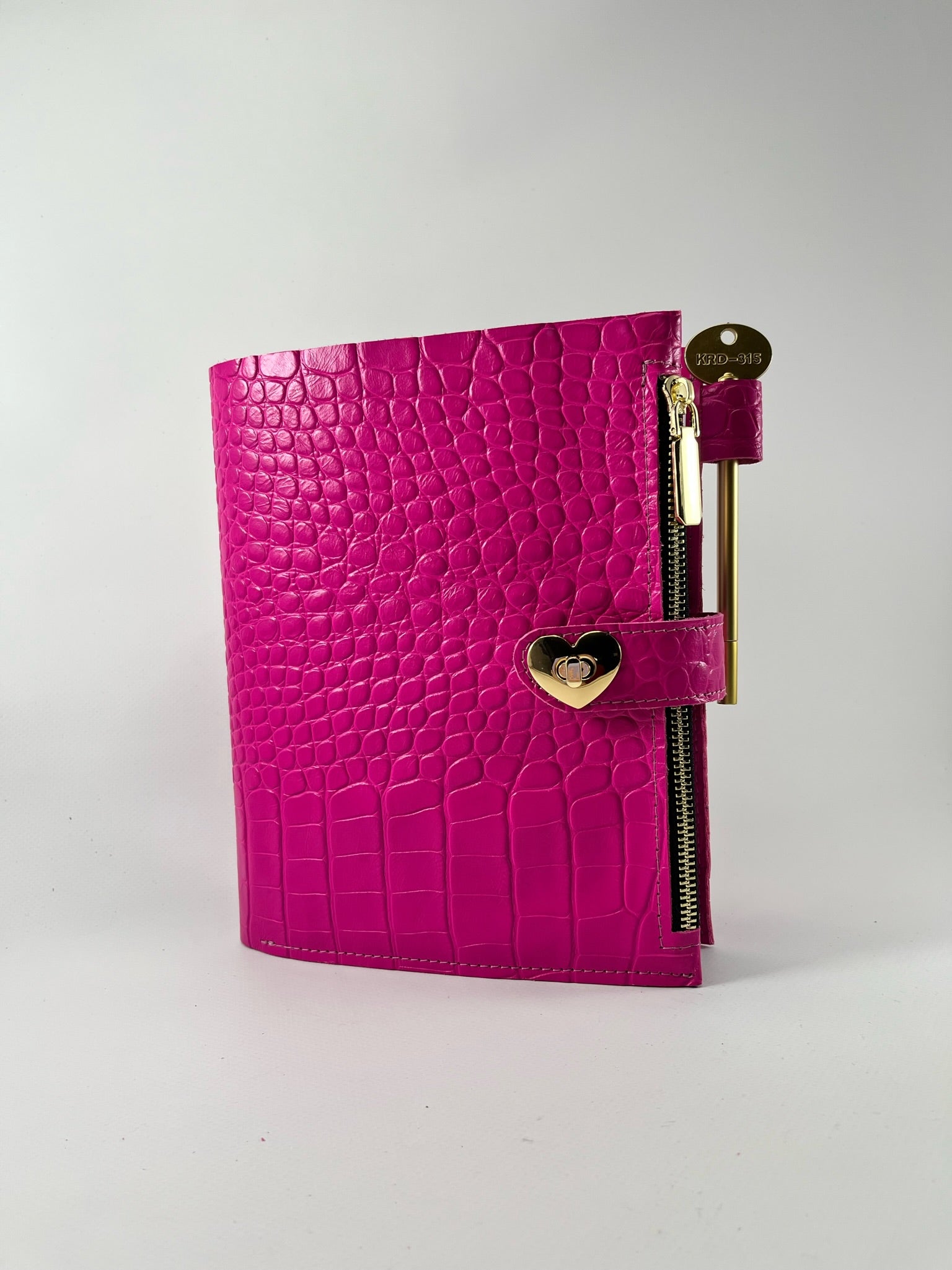 Cyprus, Limassol. Hot pink leather planner A5