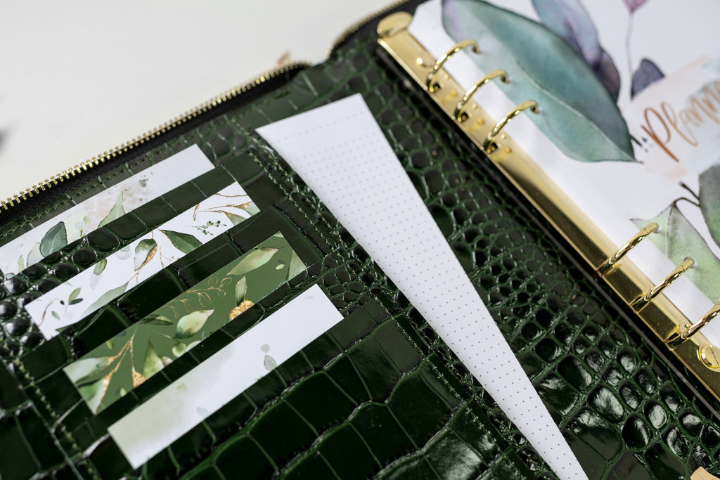 Bag'planner. Double zippered leather planner organizer A5.