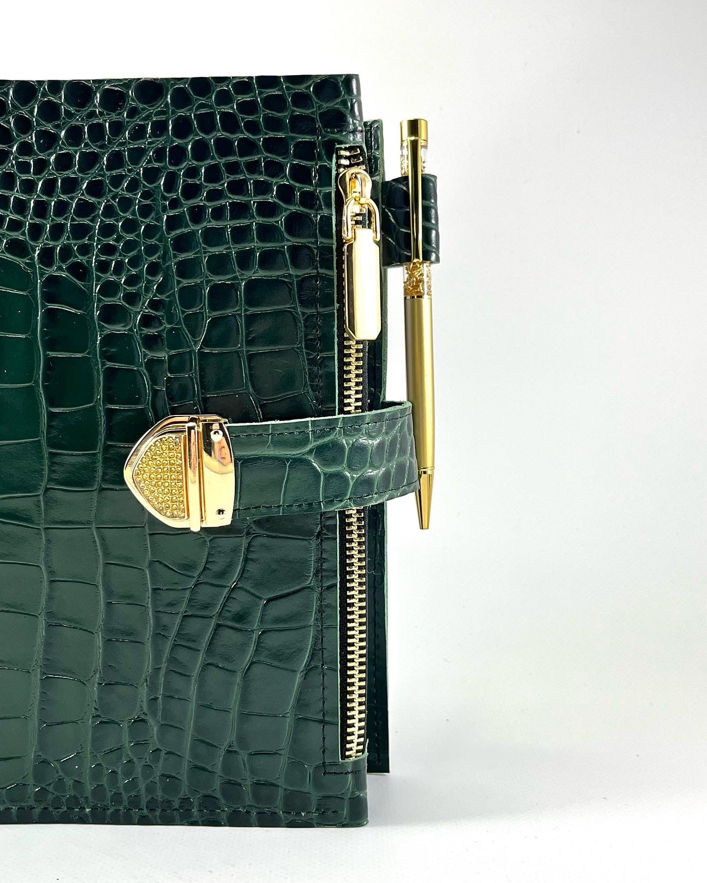 Cyprus, Limassol Green leather planner A5