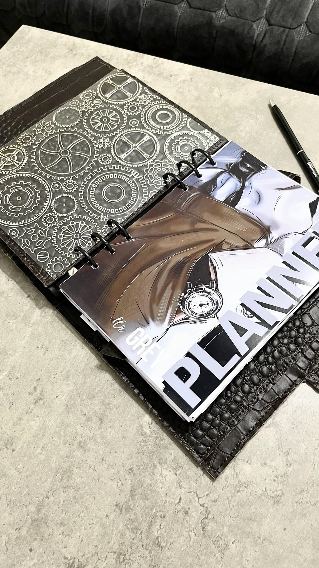 Cyprus, Limassol. Brown leather planner A5. Perfect gift for him.