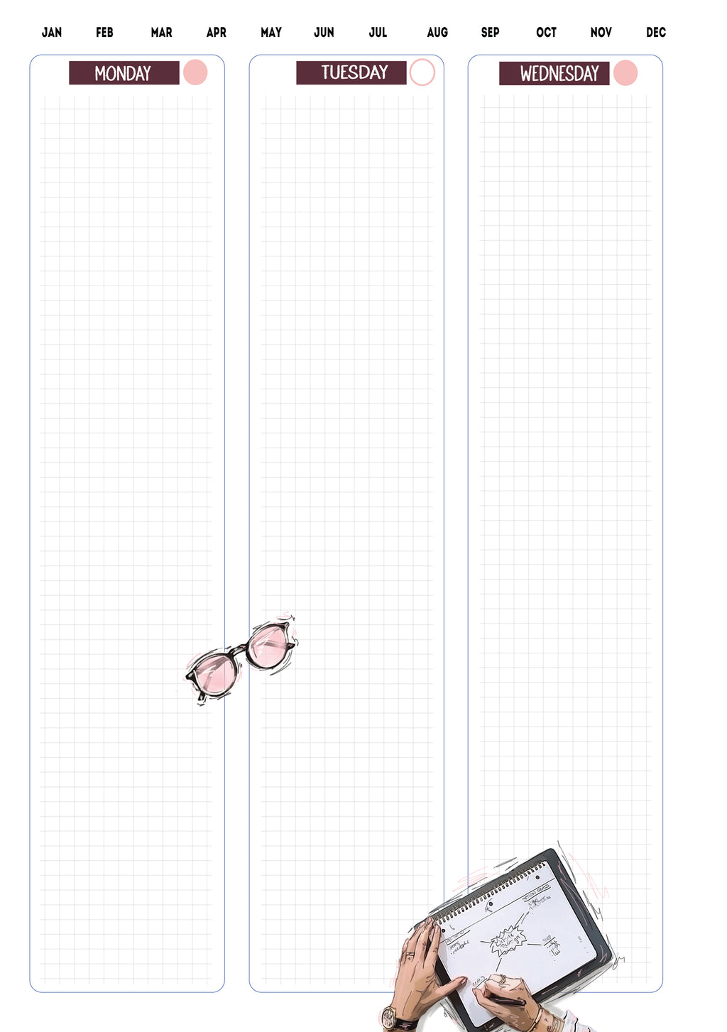 Cyprus , Limassol. Pink leather planner A5