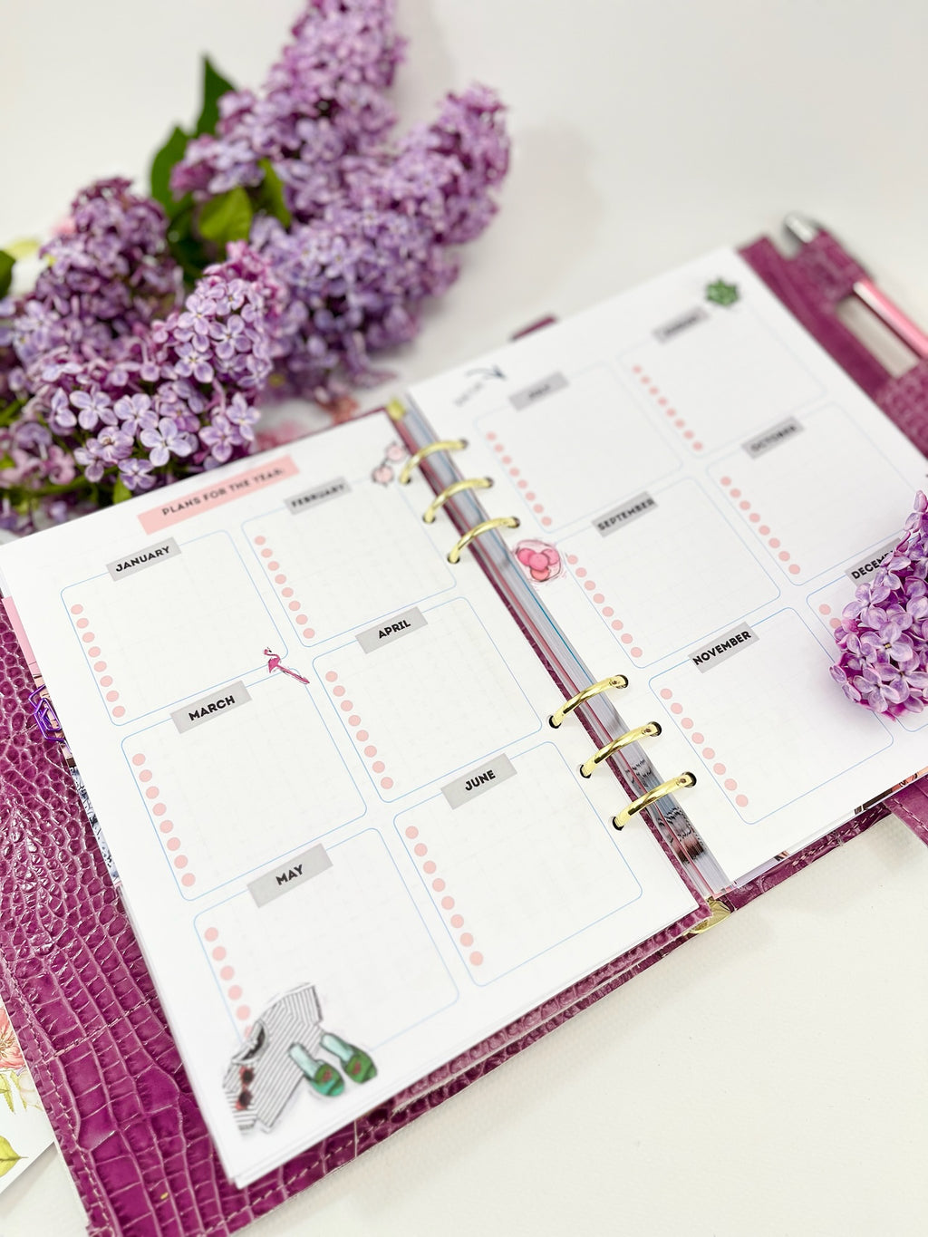 Cyprus, Limassol. Violet leather planner A5.