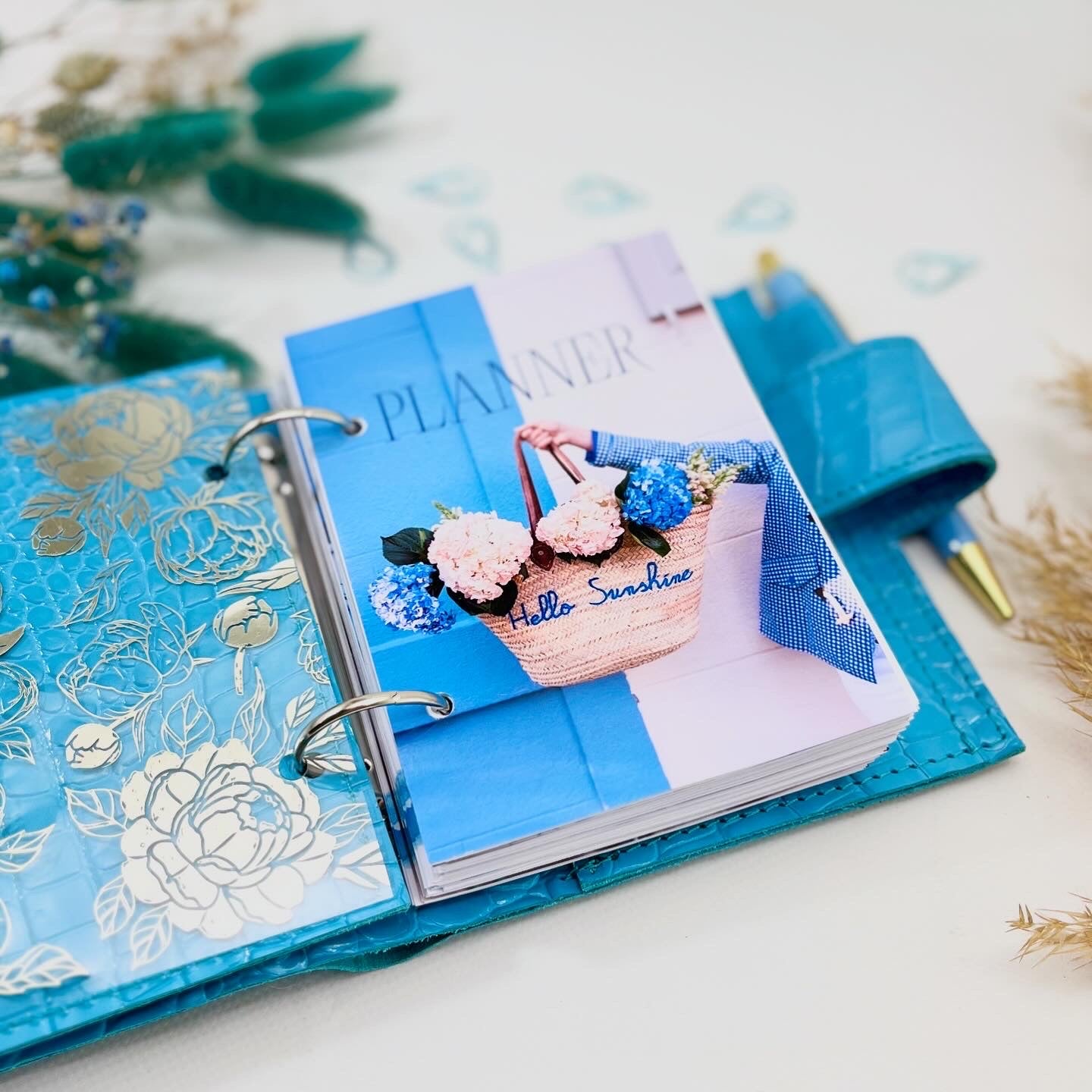 Leather Planner A7,mini  Planner, A7 binder, Ringbuch a7, Leather template, A7 ring binder, notepad for small handbag.