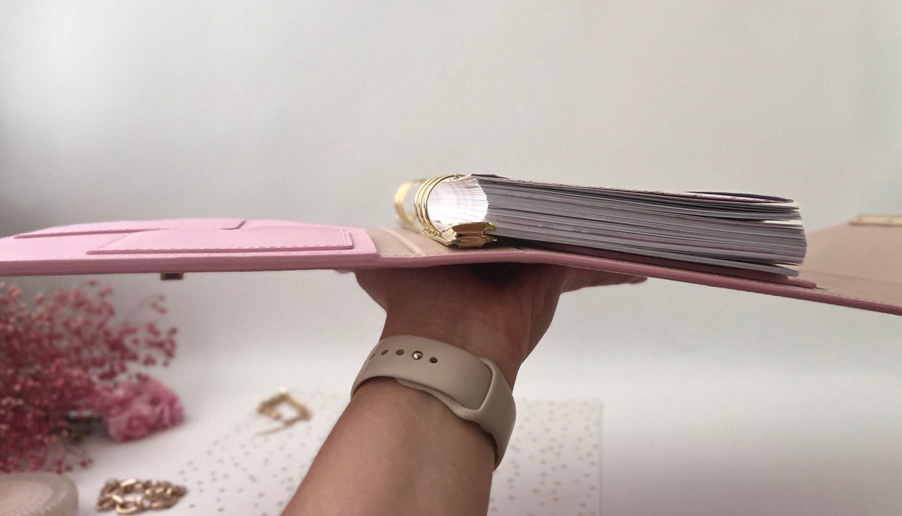 Hard cover A5 pink.
