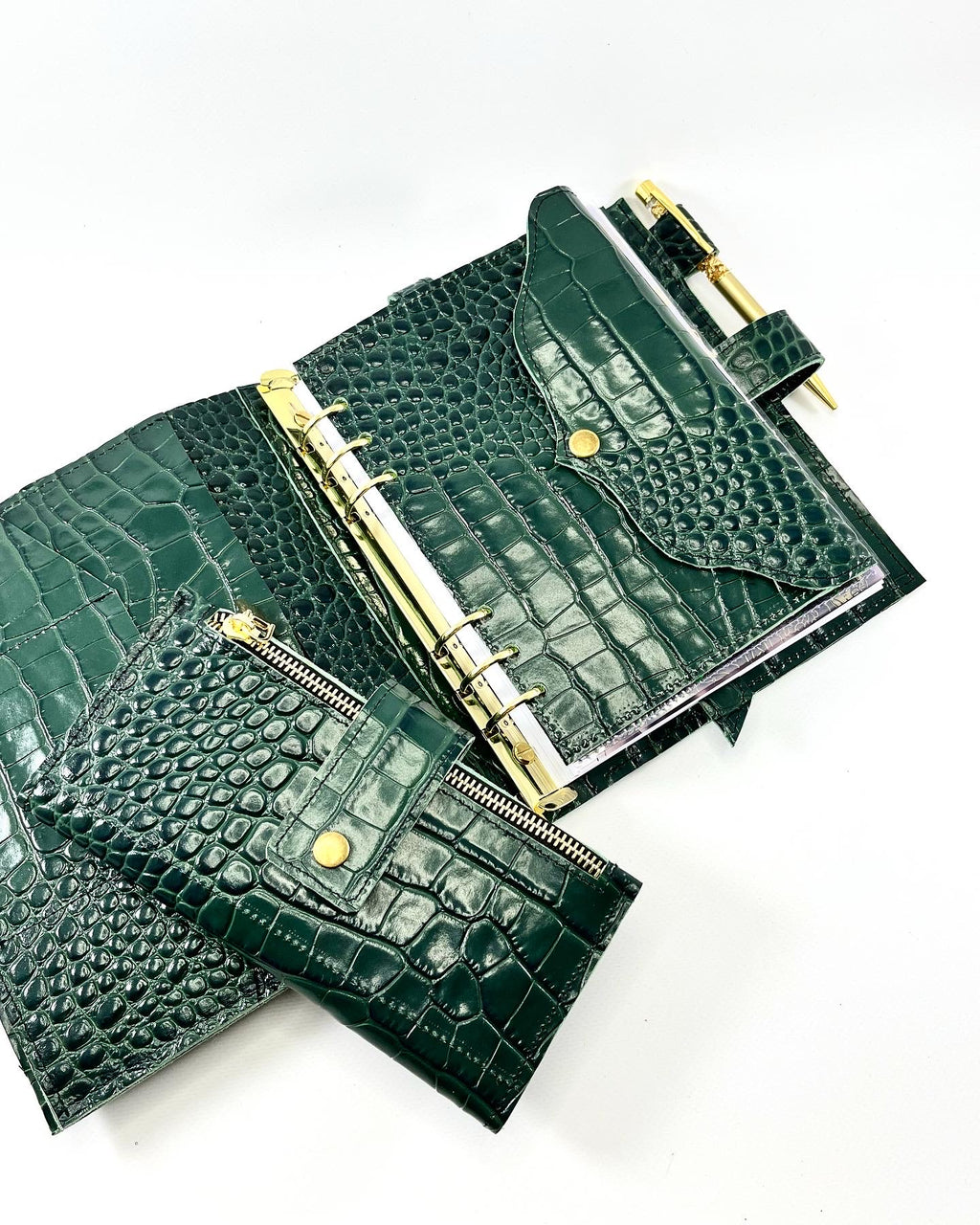 Cyprus, Limassol Green leather planner A5