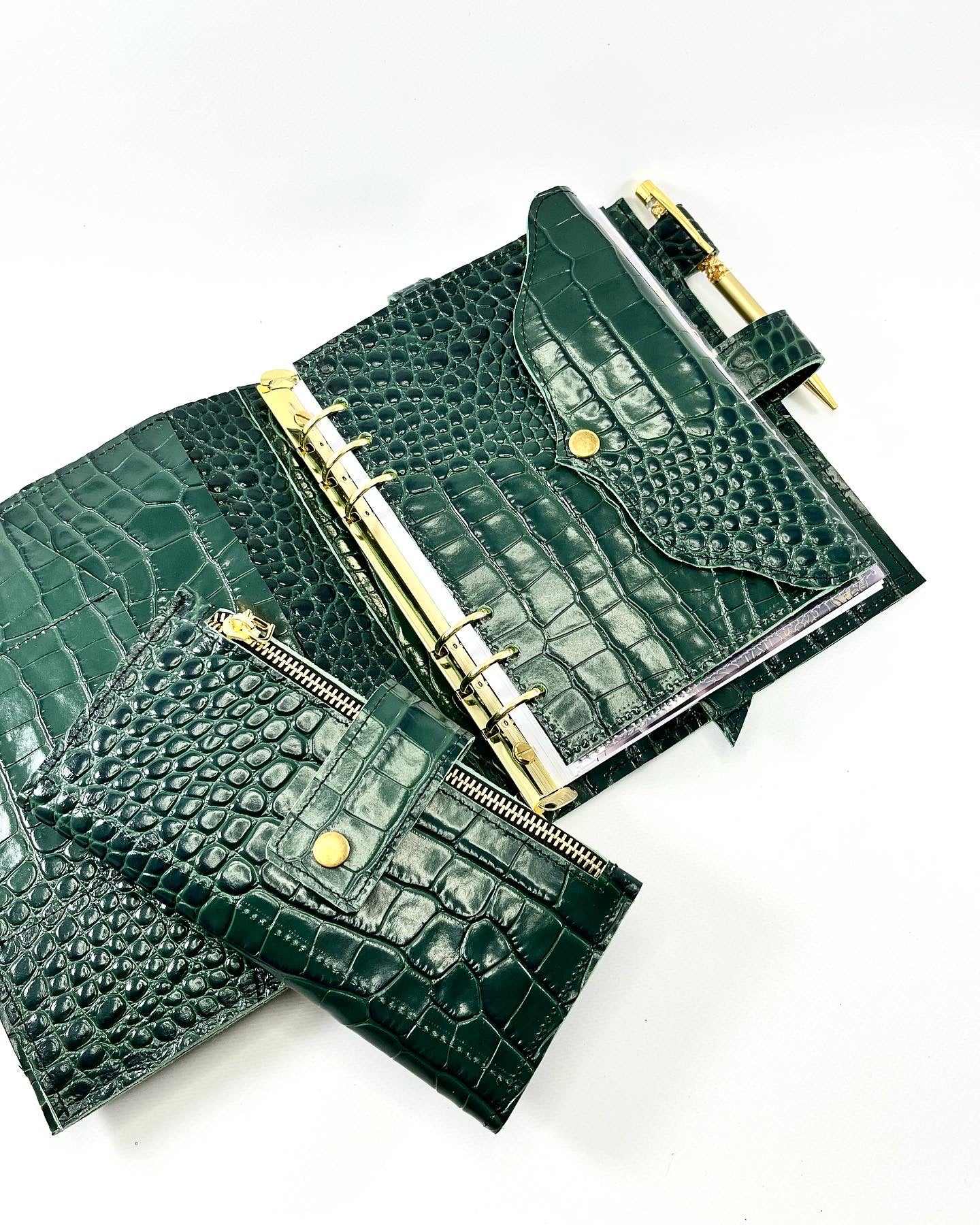 Cyprus, Limassol Green leather planner A5