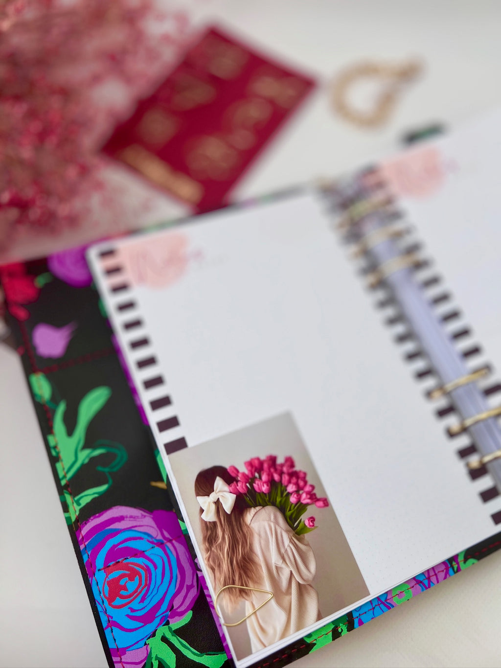 Cyprus, Limassol Flowers leather planner A5