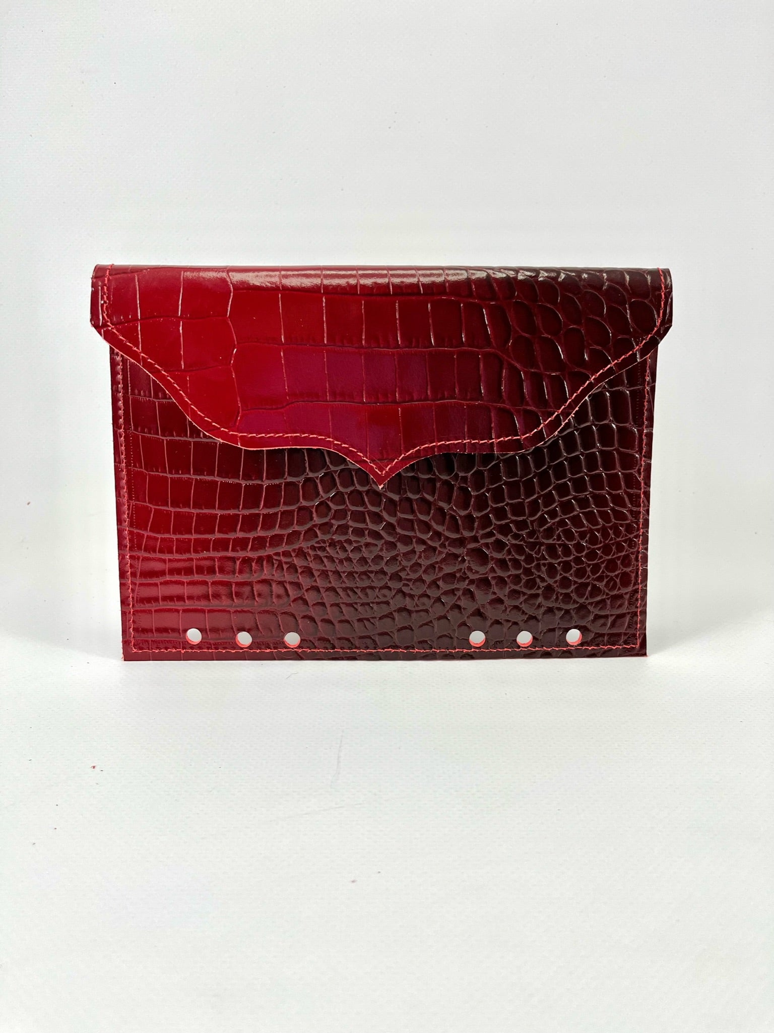 Cyprus, Limassol. Ombré black and red leather planner A5