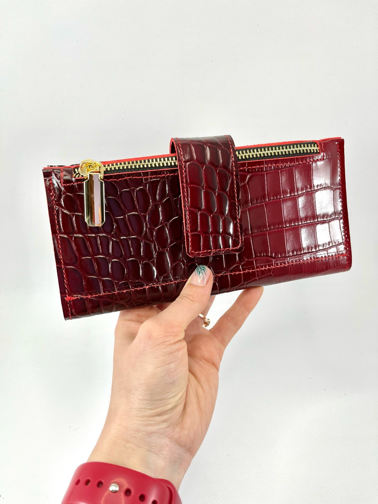Cyprus, Limassol. Ombré black and red leather planner A5