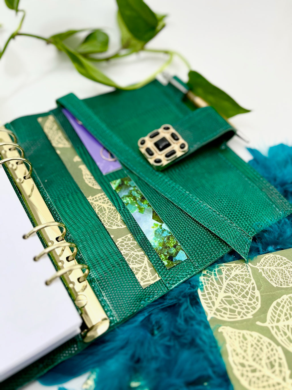 Cyprus,Limassol Green leather planner A5