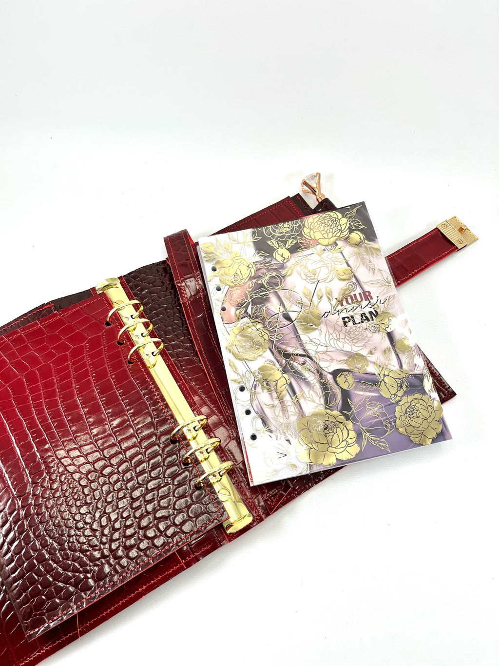 Cyprus, Limassol. Ombré black and red leather planner A5