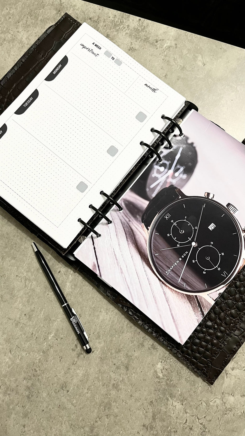 Cyprus, Limassol. Brown leather planner A5. Perfect gift for him.