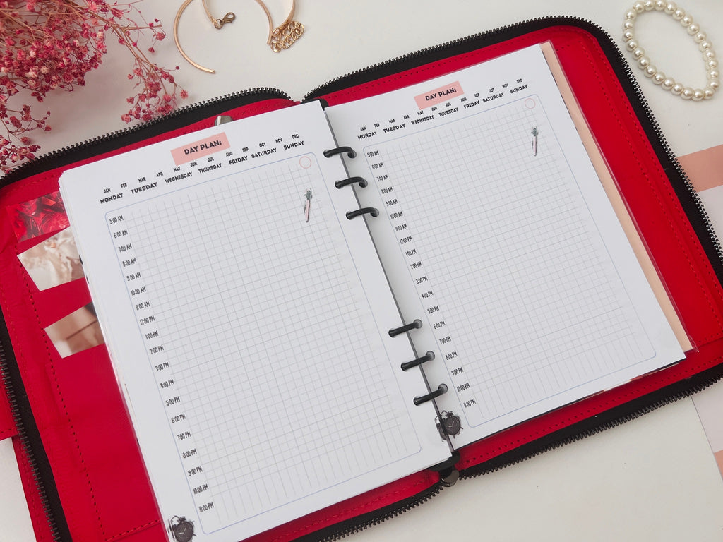 Double leather cover planner A5