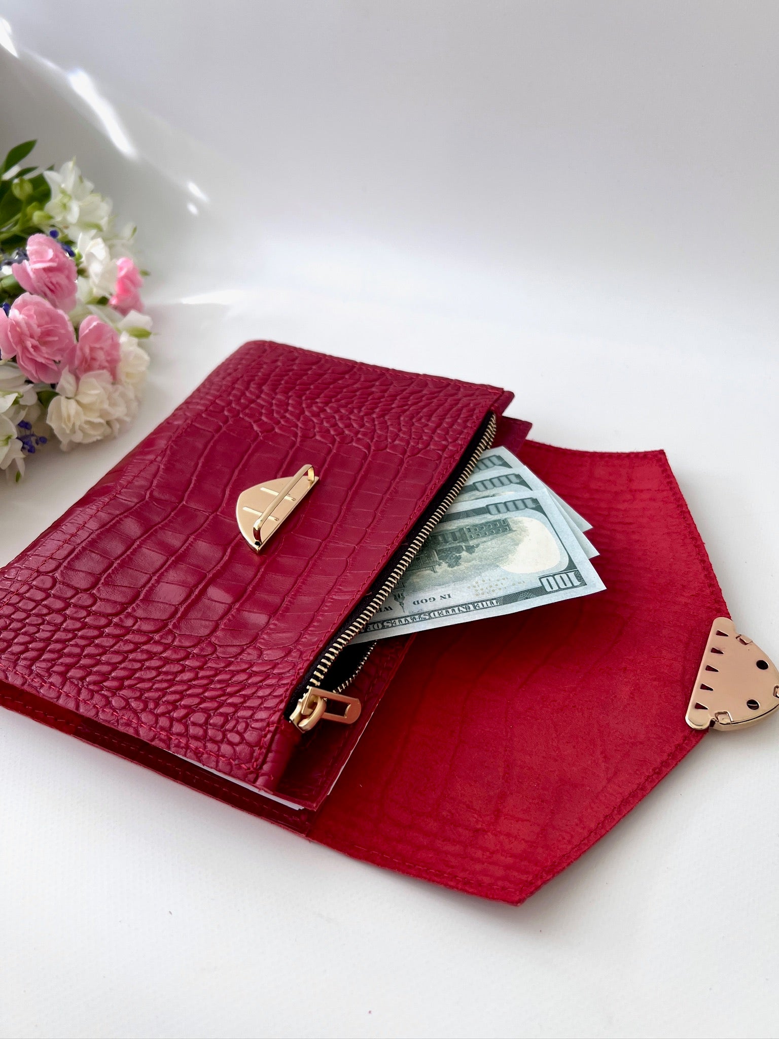 Cyprus, Limassol. Red leather planner A5.