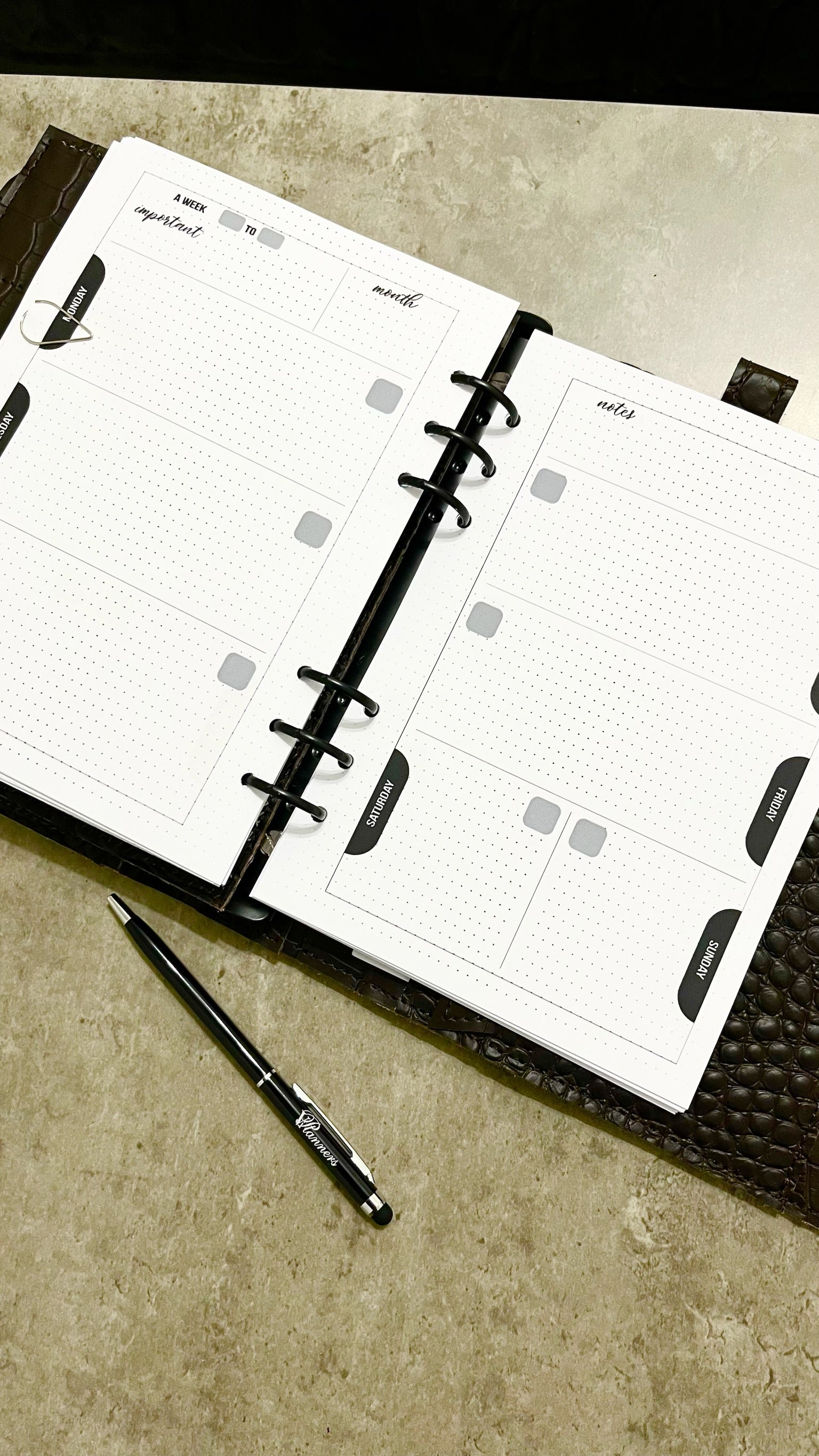 Cyprus, Limassol. Brown leather planner A5. Perfect gift for him.