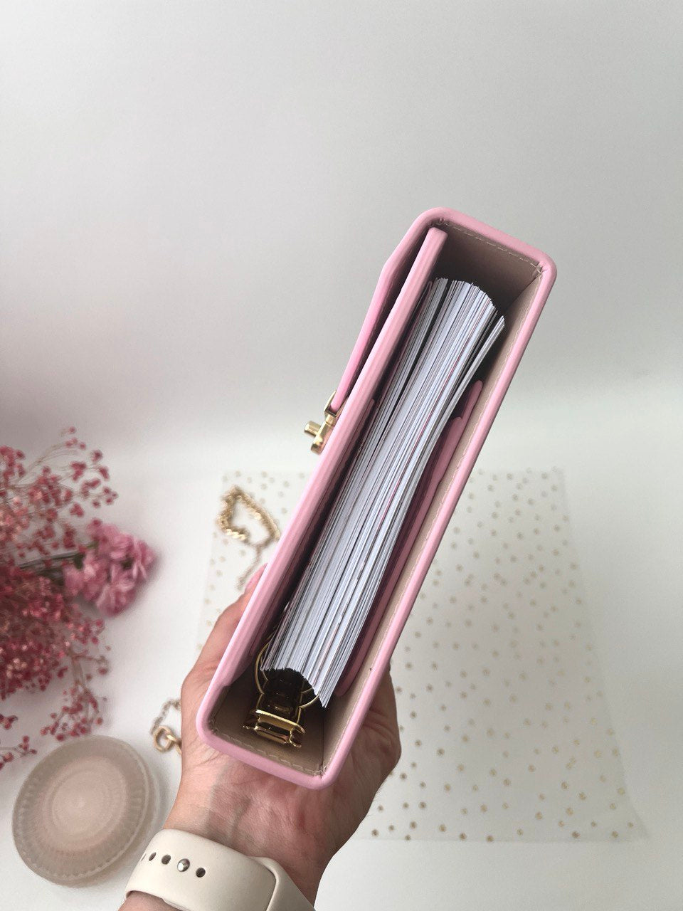 Hard cover A5 pink.
