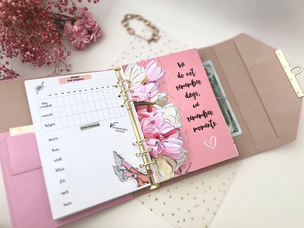 Hard cover A5 pink.