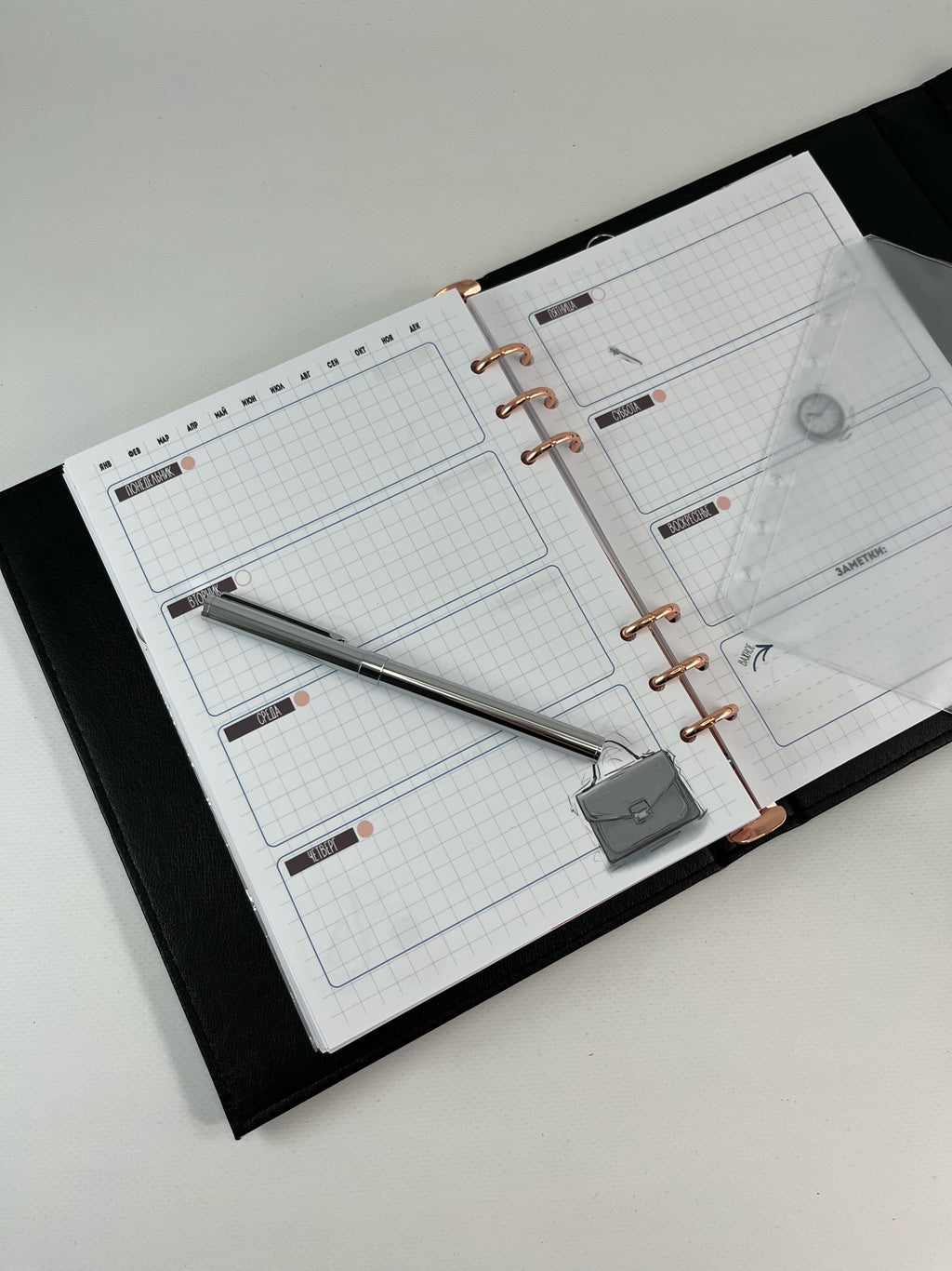 Cyprus, Limassol Hard cover leather weekly planner A5