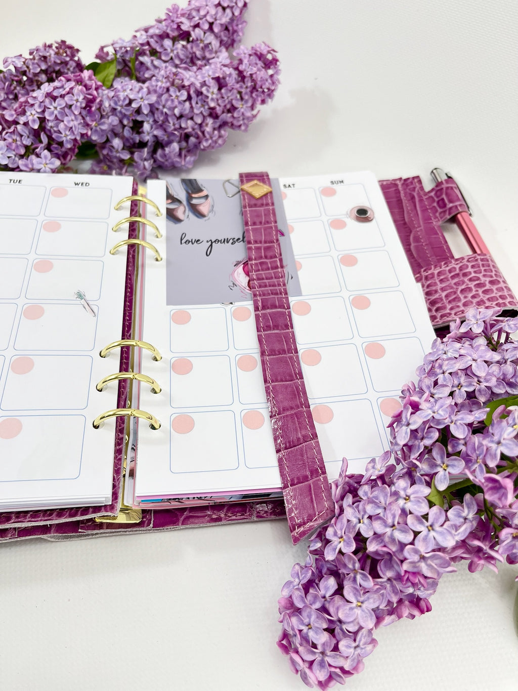 Cyprus, Limassol. Violet leather planner A5.