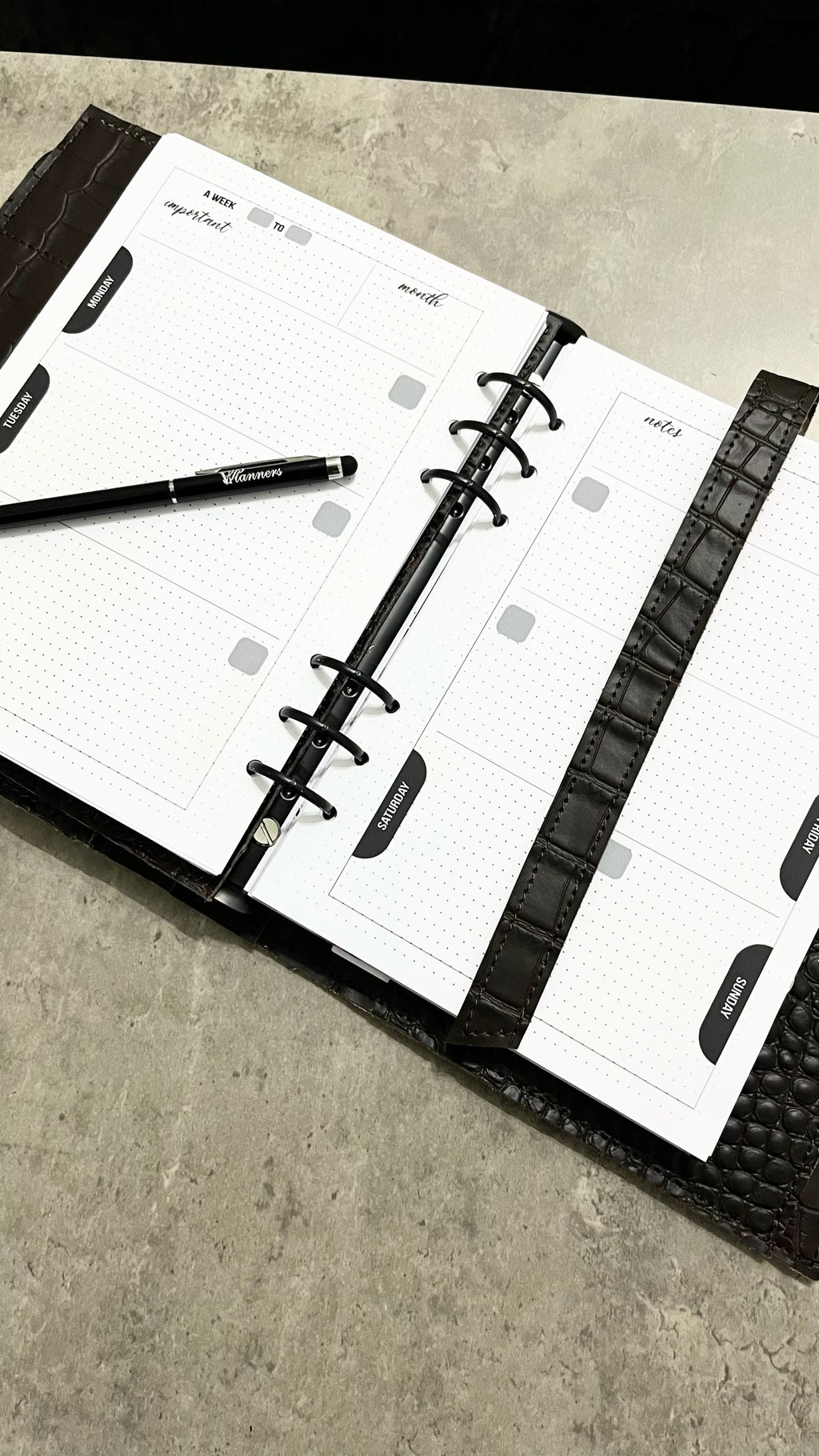 Cyprus, Limassol. Brown leather planner A5. Perfect gift for him.