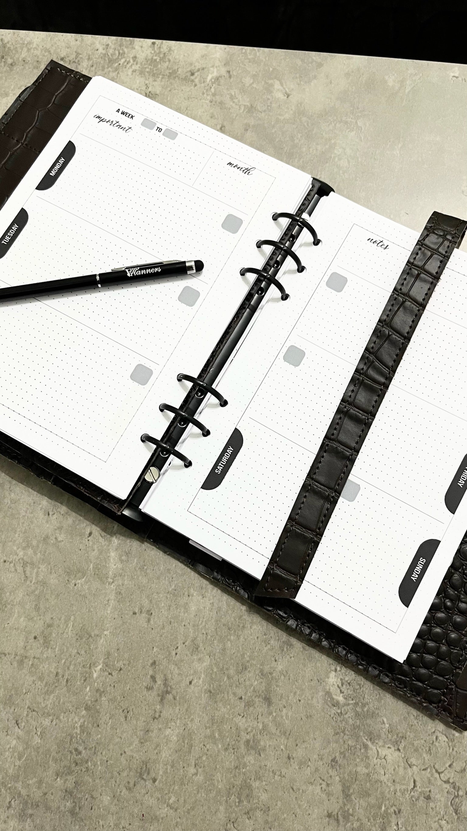 Cyprus, Limassol. Brown leather planner A5. Perfect gift for him.