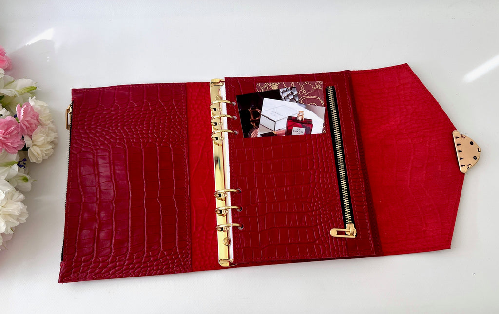 Cyprus, Limassol. Red leather planner A5.