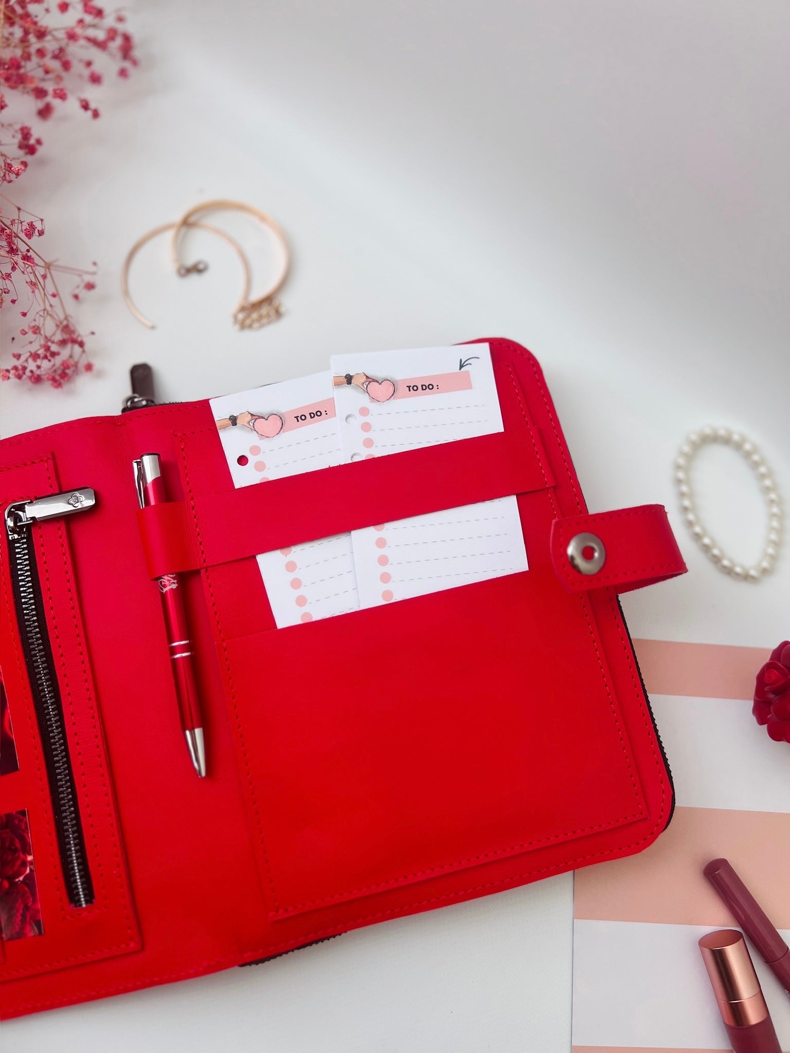 Double leather cover planner A5