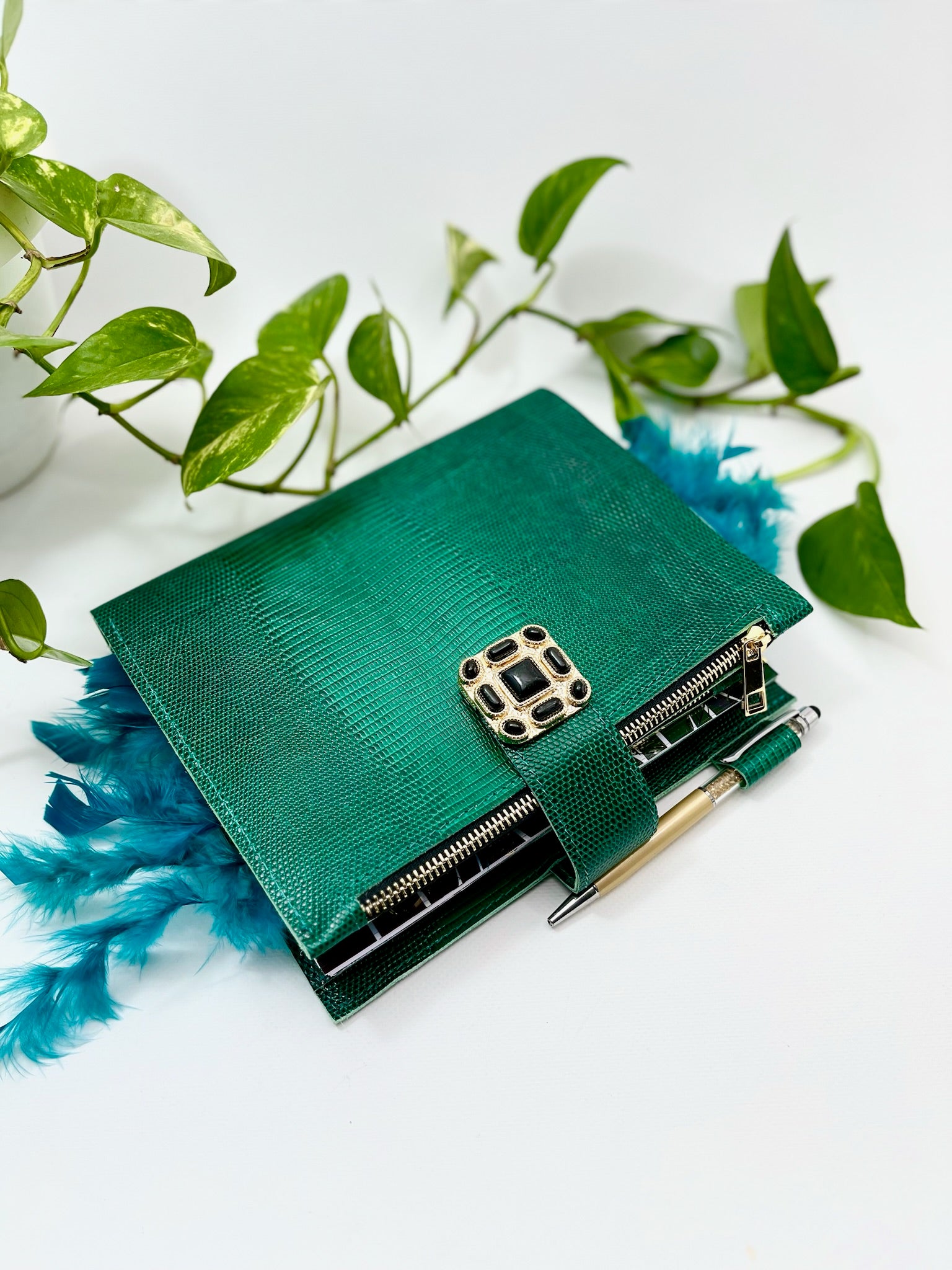 Cyprus,Limassol Green leather planner A5