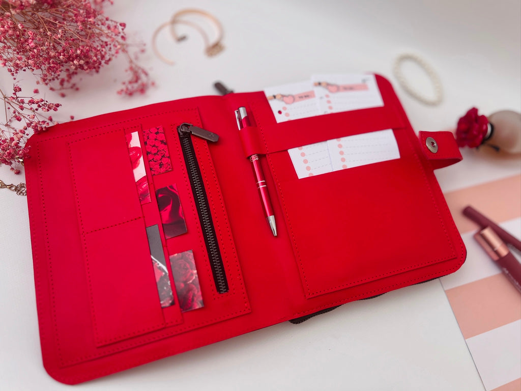 Double leather cover planner A5