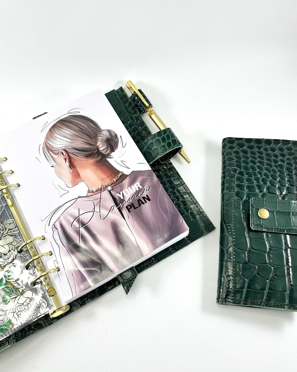 Cyprus, Limassol Green leather planner A5