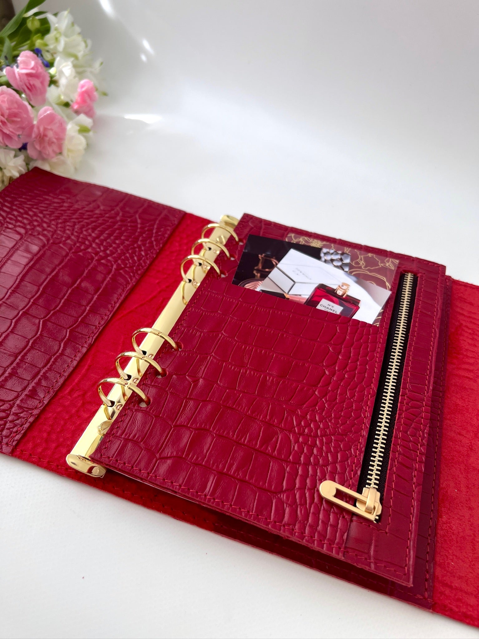 Cyprus, Limassol. Red leather planner A5.