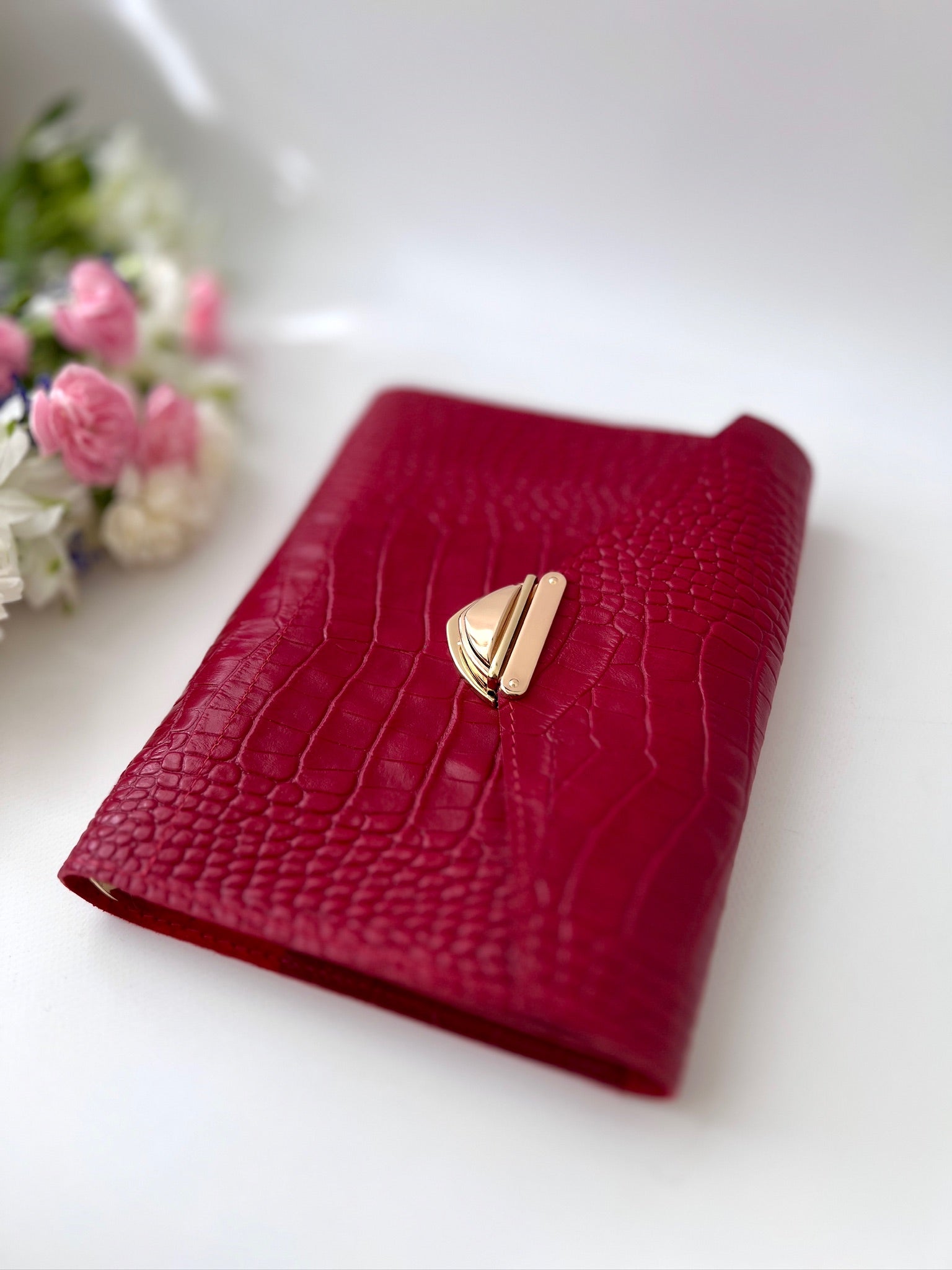 Cyprus, Limassol. Red leather planner A5.