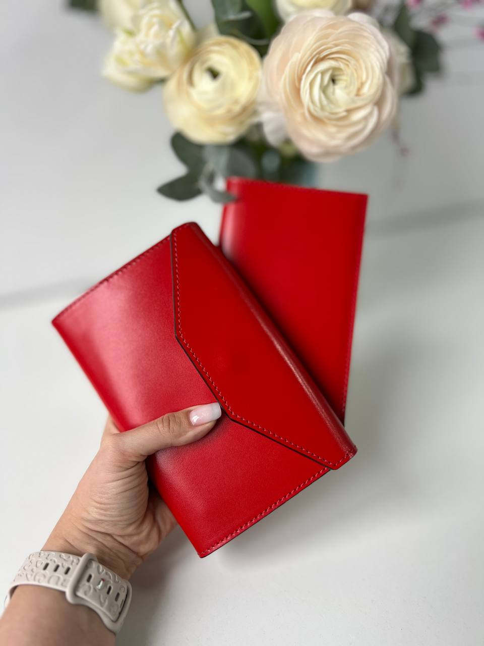 Cyprus,  Limassol. Leather Wallet organizer with notebook. Case for iPhone pro max.