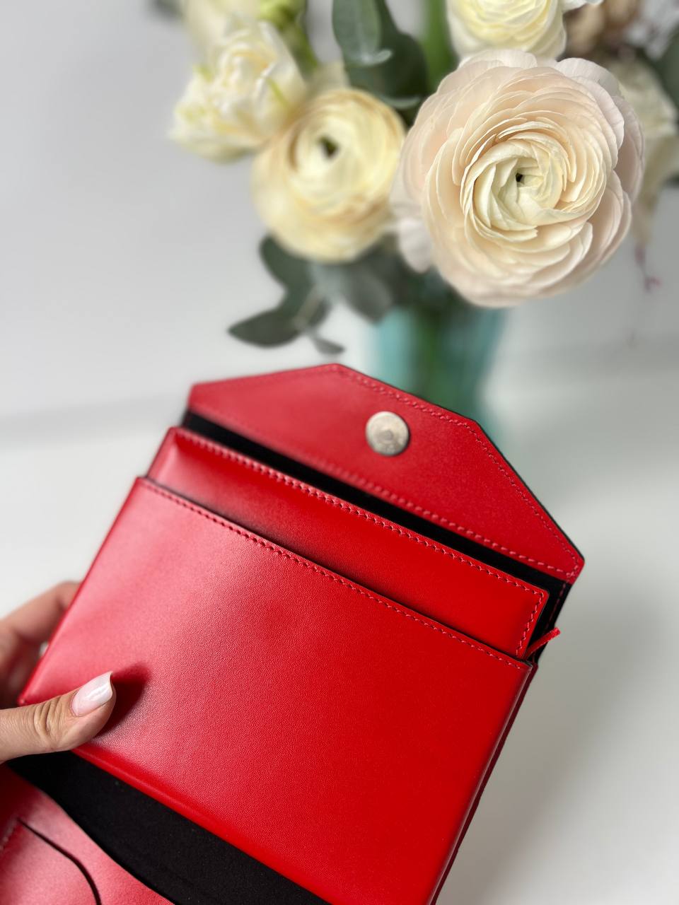 Cyprus,  Limassol. Leather Wallet organizer with notebook. Case for iPhone pro max.