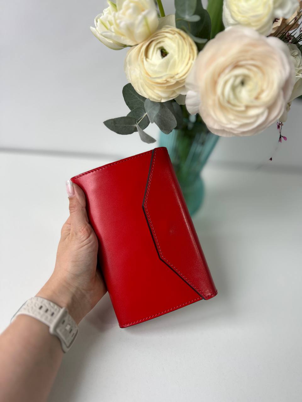 Cyprus,  Limassol. Leather Wallet organizer with notebook. Case for iPhone pro max.
