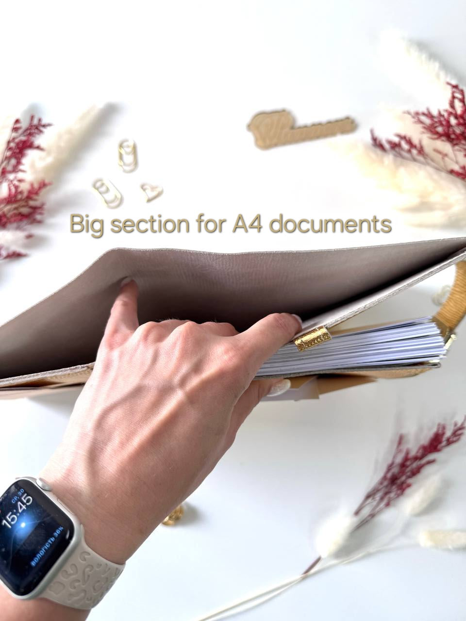 Cyprus, Limassol. Gold leather planner A5.