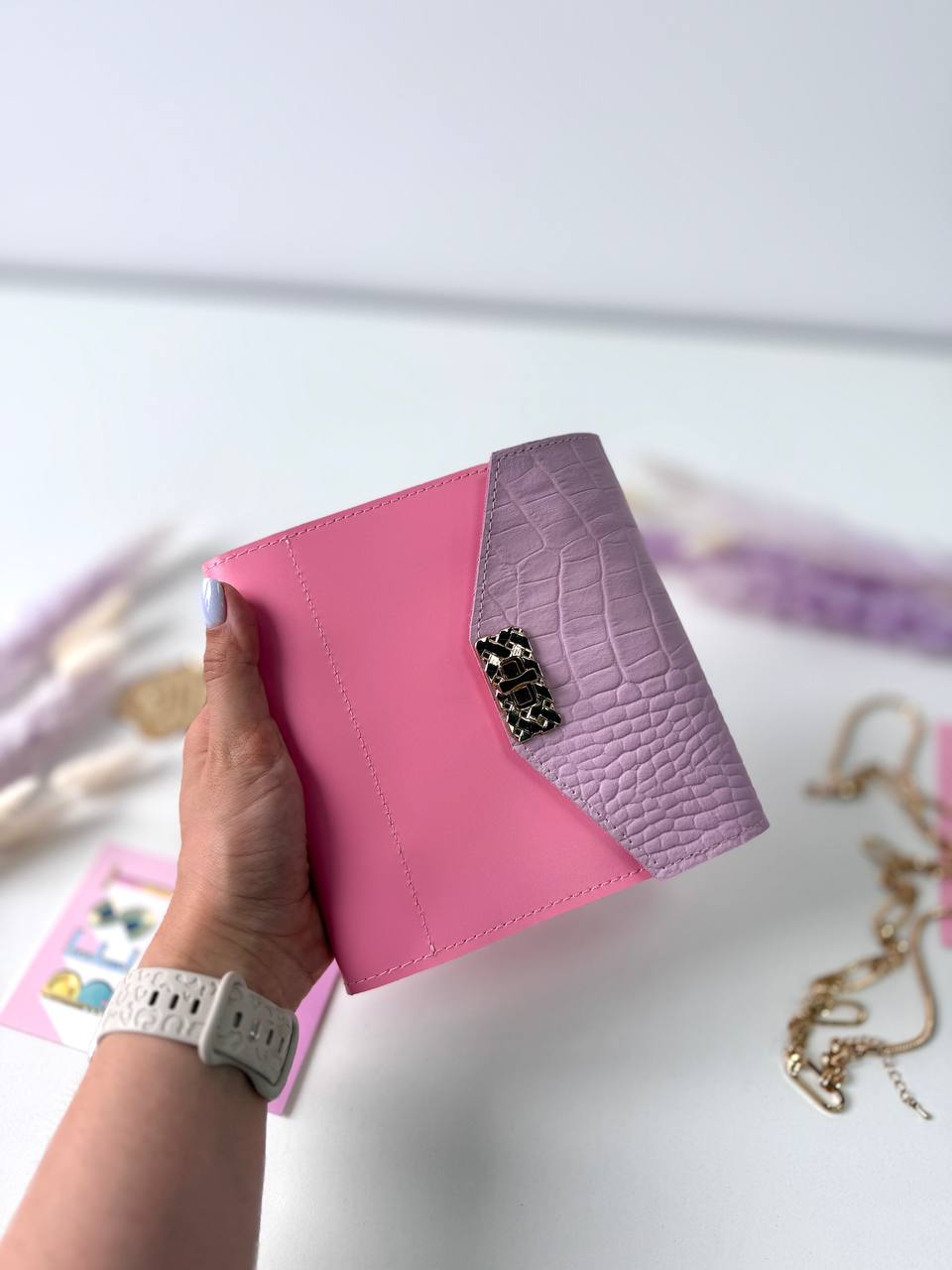 Leather mini notebook cover A7 binder,Planner A7 binder personal size, leather planner, planner binder 2 rings, time diary for work