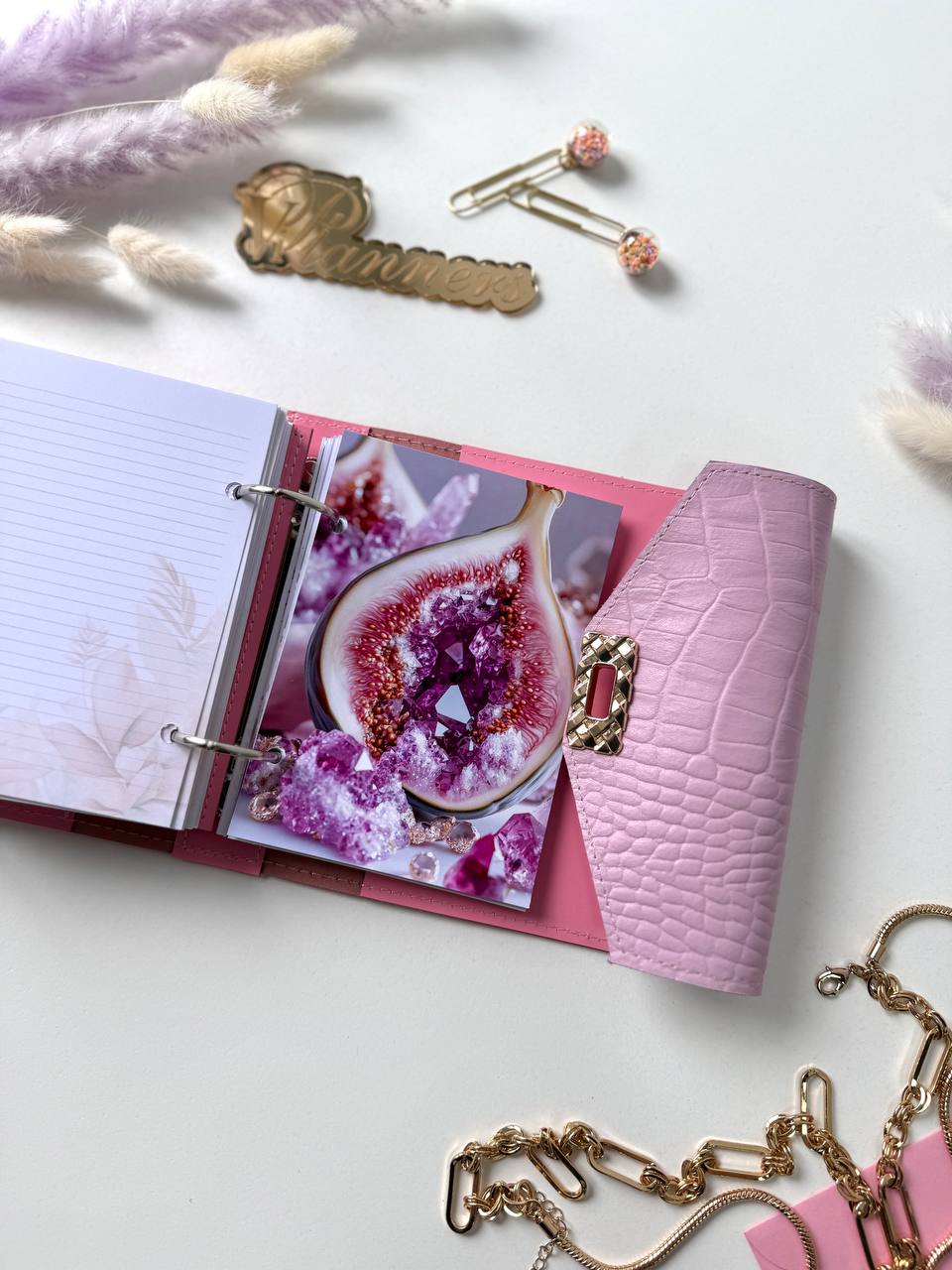 Leather mini notebook cover A7 binder,Planner A7 binder personal size, leather planner, planner binder 2 rings, time diary for work