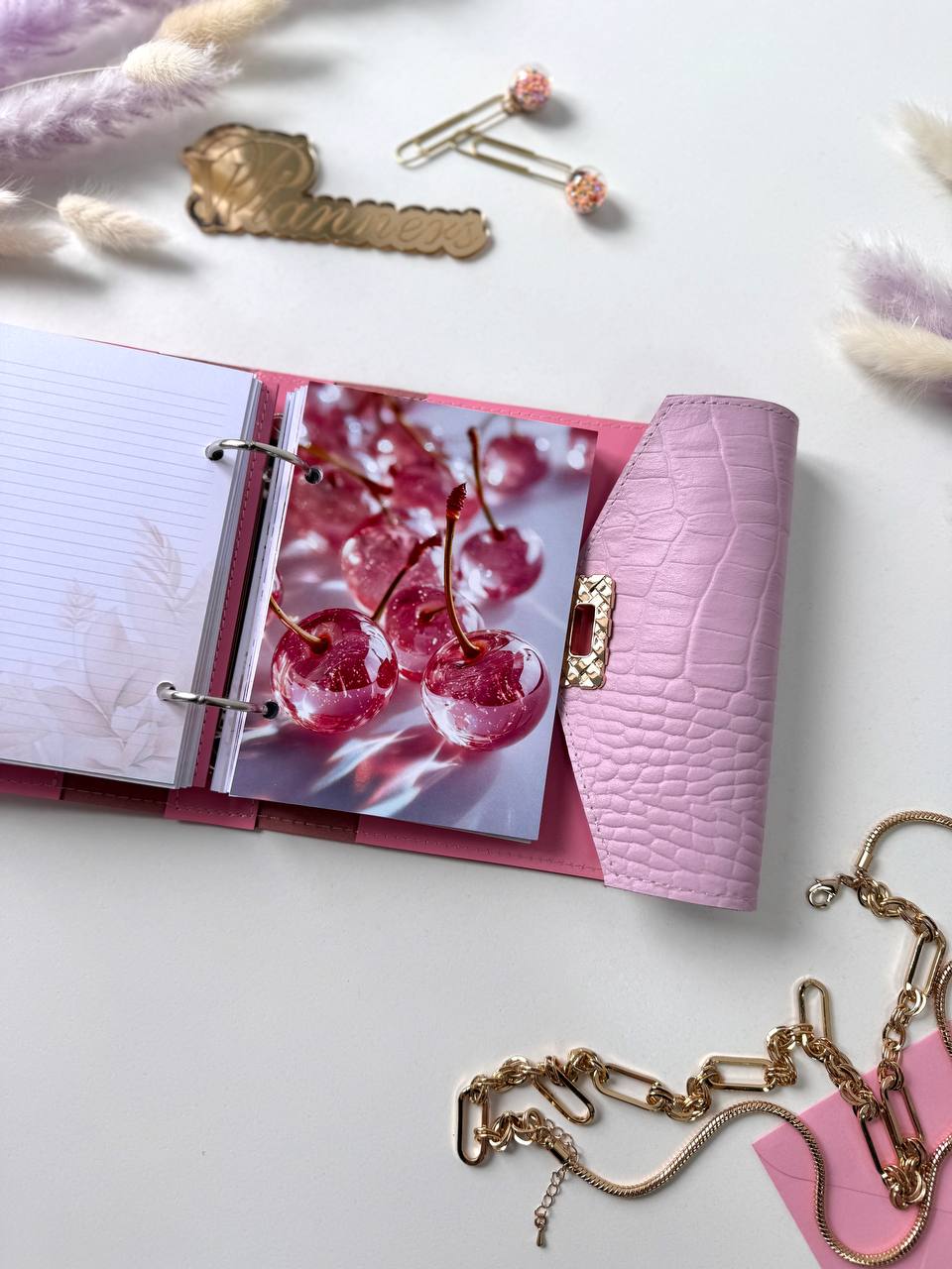 Leather mini notebook cover A7 binder,Planner A7 binder personal size, leather planner, planner binder 2 rings, time diary for work